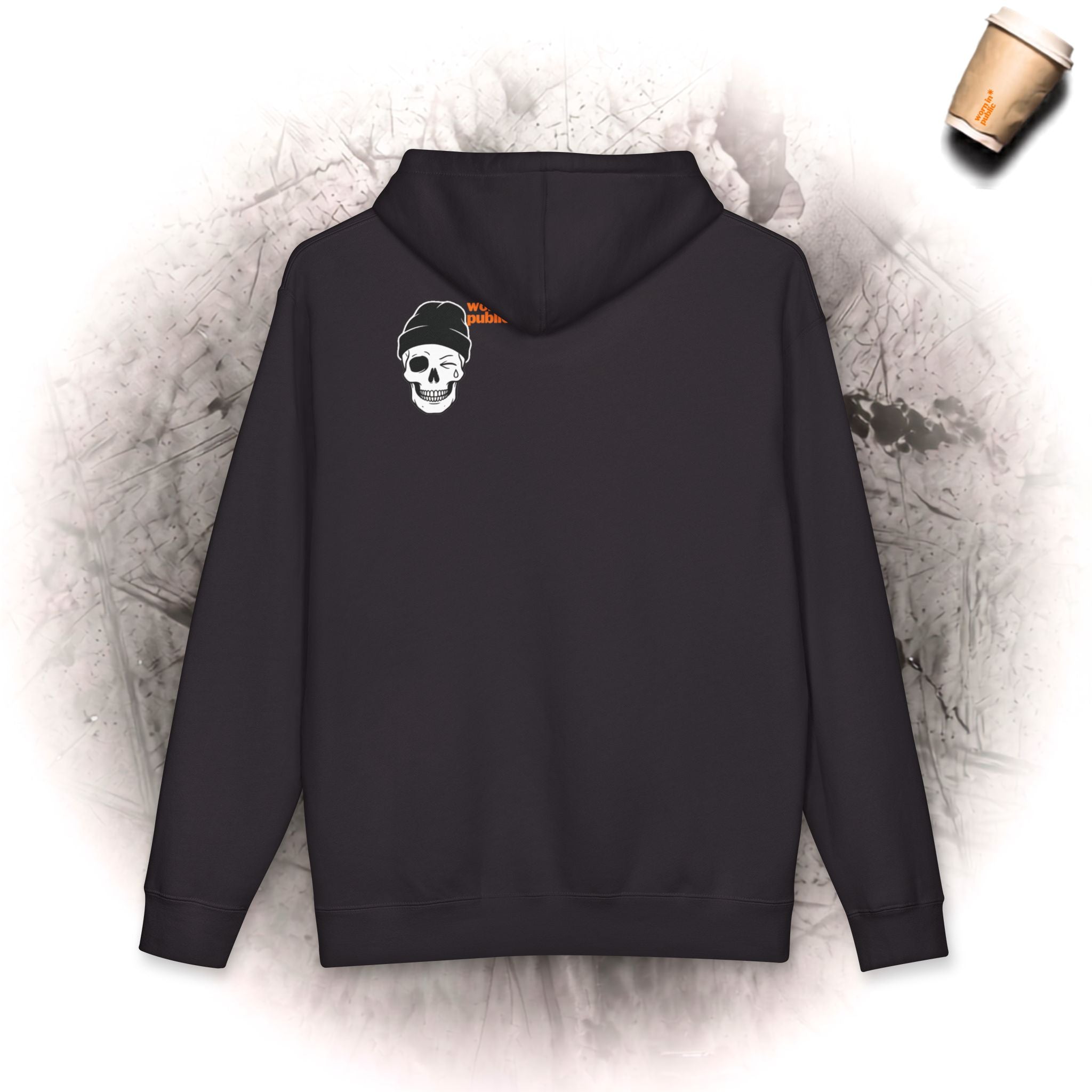 Too Tired To Care Totenkopf-Kapuzenpulli | Lustiges sarkastisches Grafik-Sweatshirt für Erschöpfte