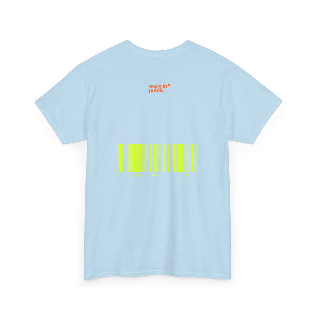 Luxuries of Life Neon Abstract Wave T-Shirt | Barcode Graphic Tee