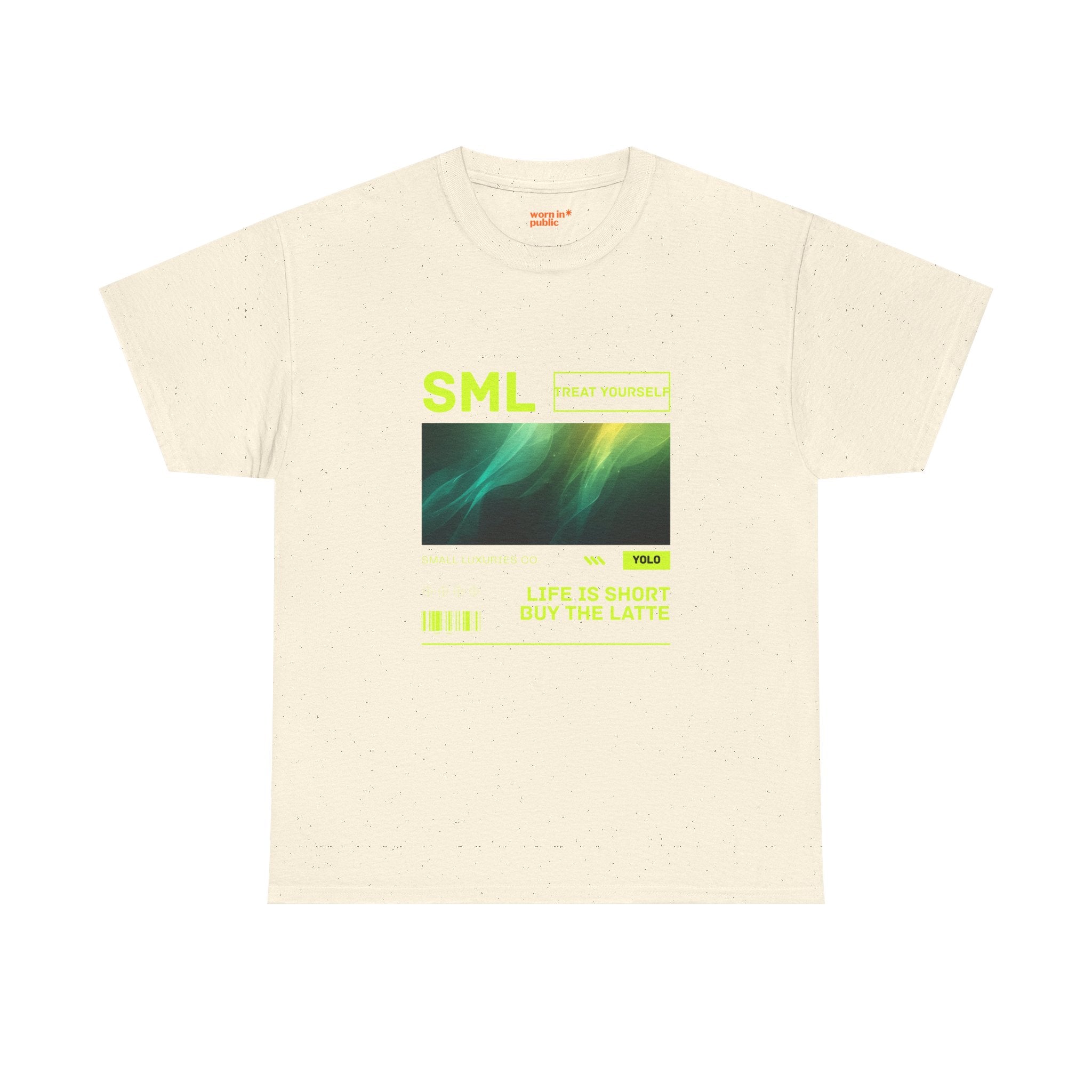 Luxuries of Life Neon Abstract Wave T-Shirt | Barcode Graphic Tee