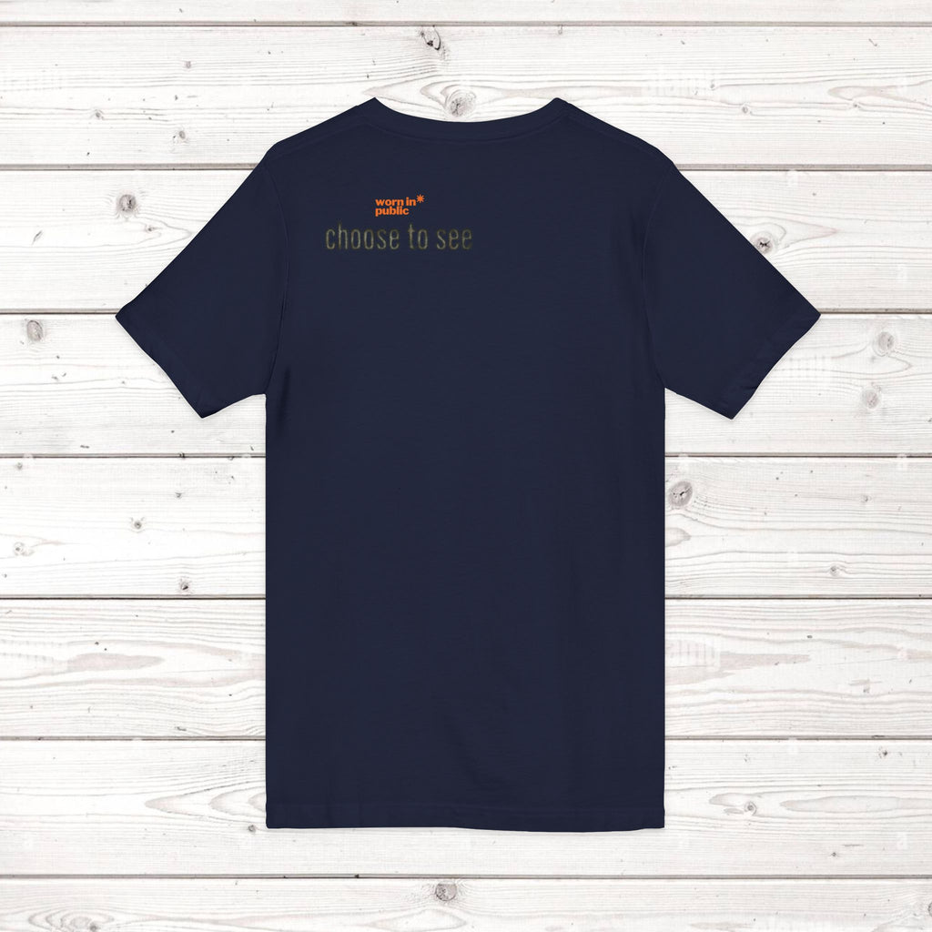 Brain User or Abuser Mens V-Neck Tee — Choose to See Graphic Awareness Shirt