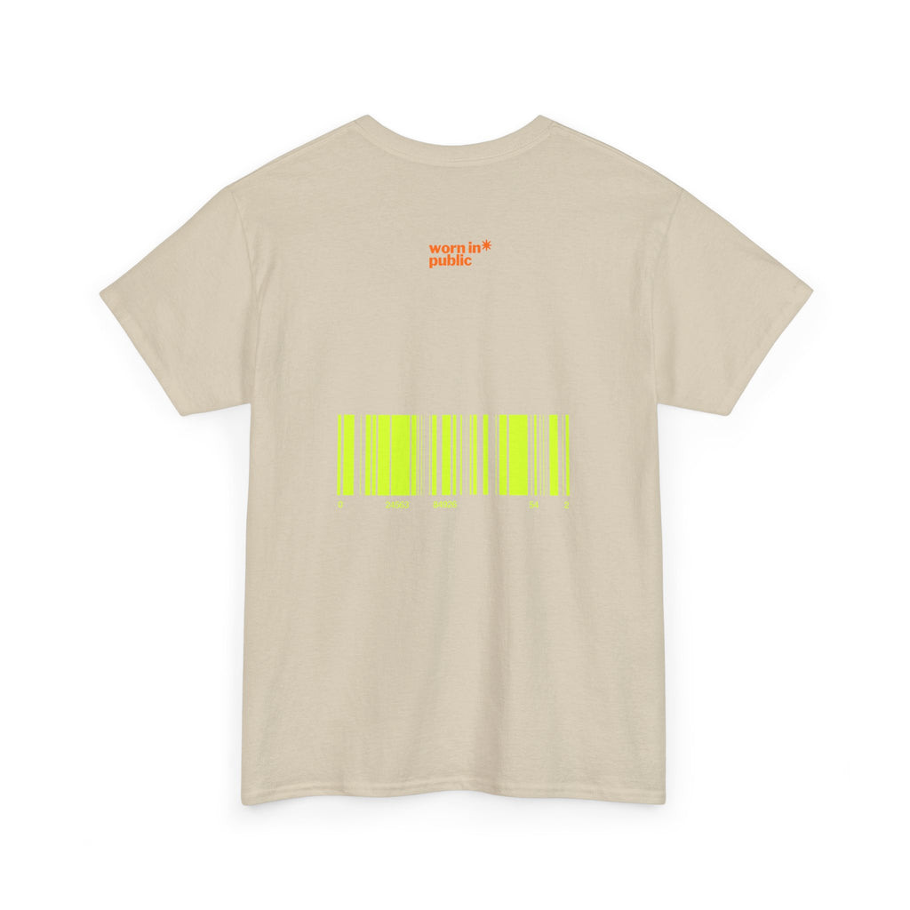Luxuries of Life Neon Abstract Wave T-Shirt | Barcode Graphic Tee