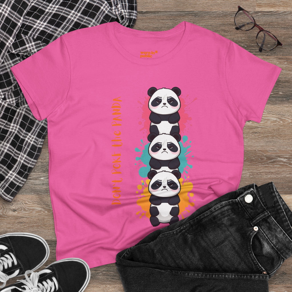 Don't Poke the Panda Women's T-Shirt | Cute Panda Stack Graphic Tee