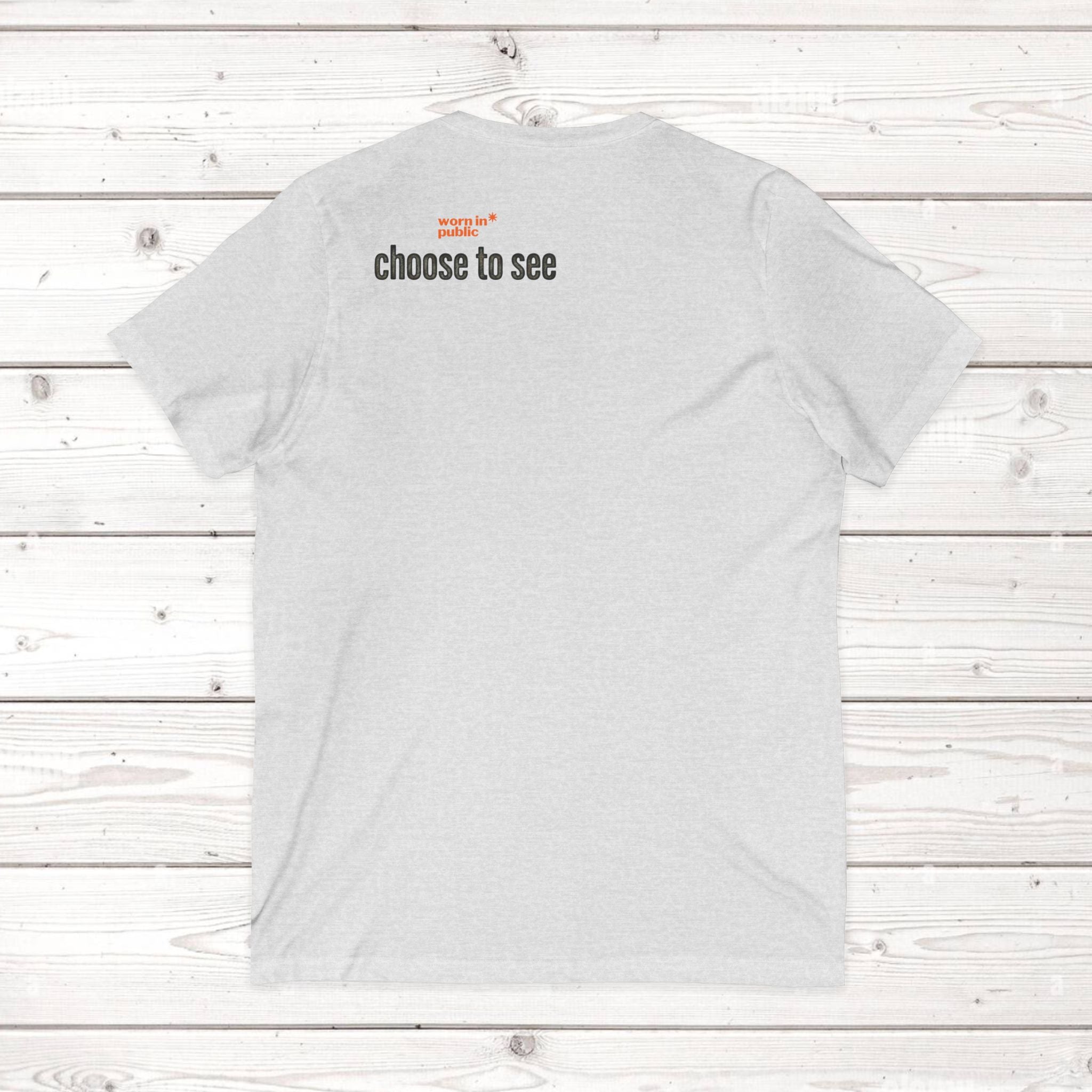 Brain User or Abuser Mens V-Neck Tee — Choose to See Graphic Awareness Shirt