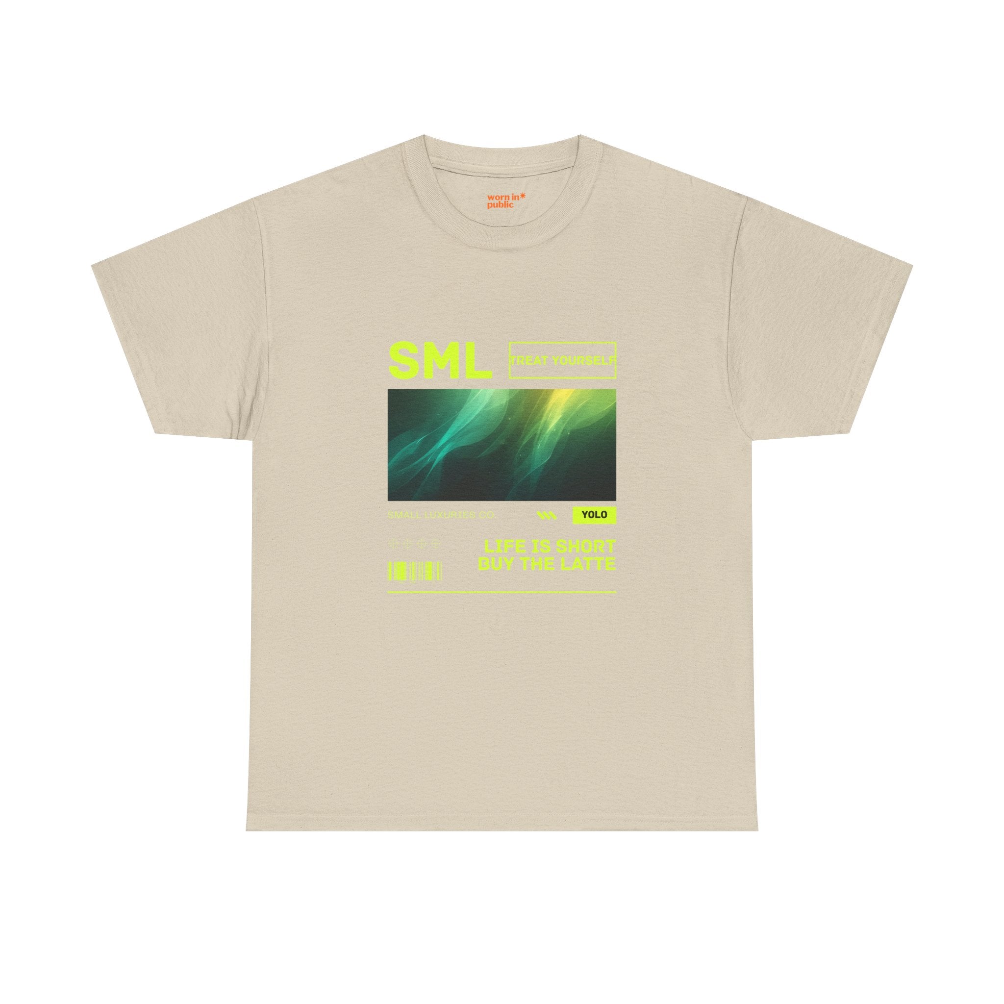 Luxuries of Life Neon Abstract Wave T-Shirt | Barcode Graphic Tee