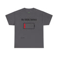 Low Battery Social Battery T-Shirt | Funny Introvert Graphic Tee