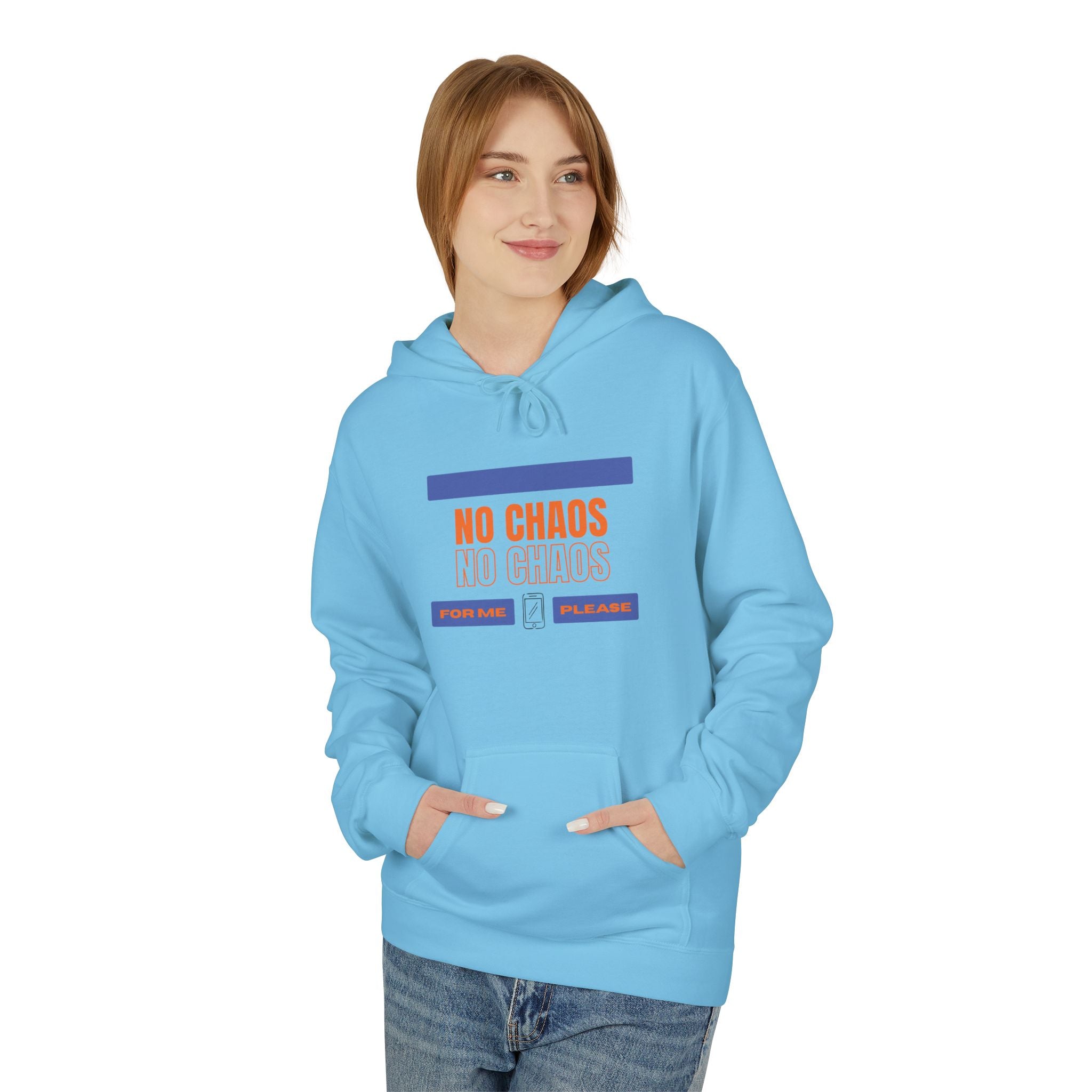 No Chaos Hoodie | Minimalist Motivational Pullover Sweatshirt