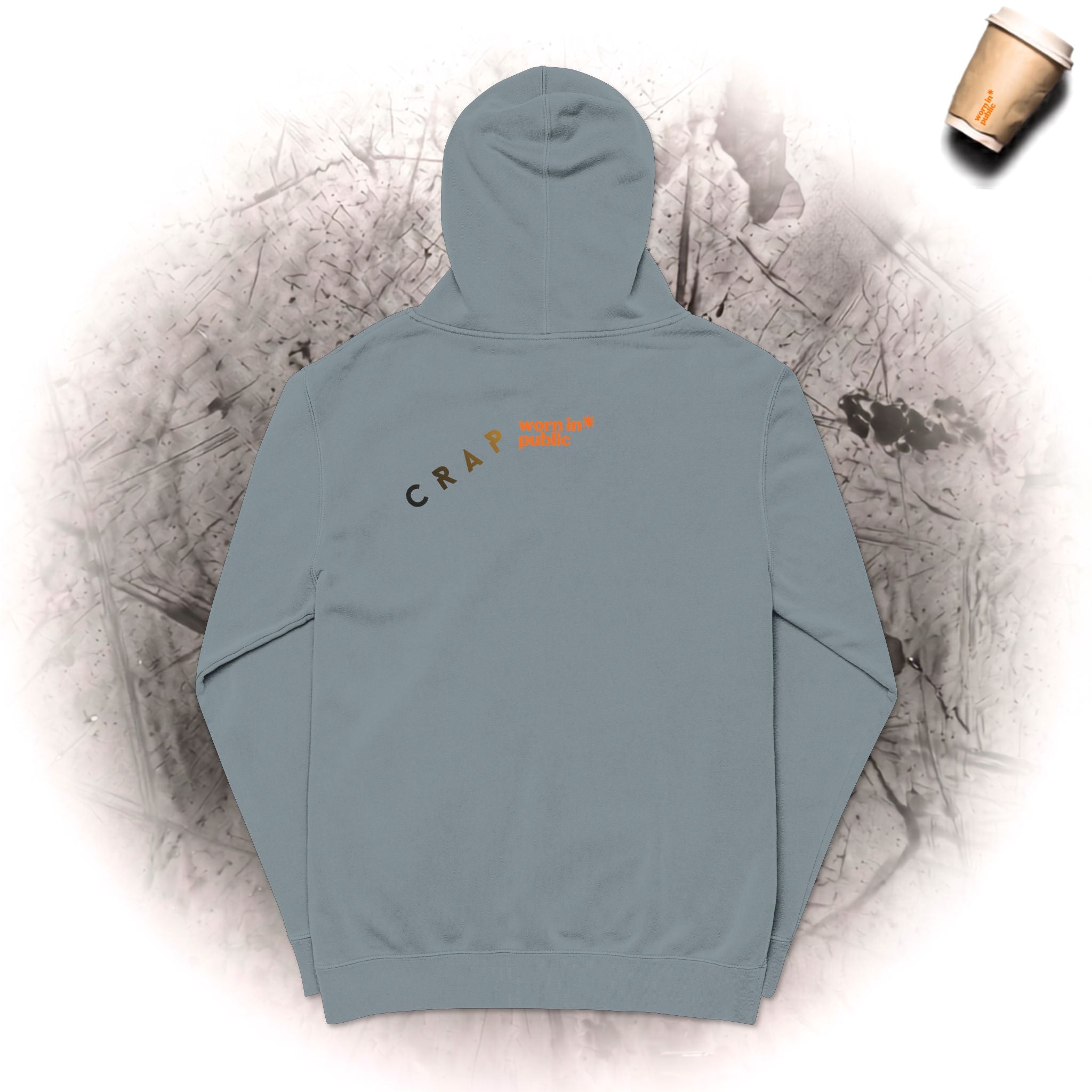 Fashion SHITS Hoodie | Minimalistischer „Crate“-Grafik-Pullover in Vintage-Waschung