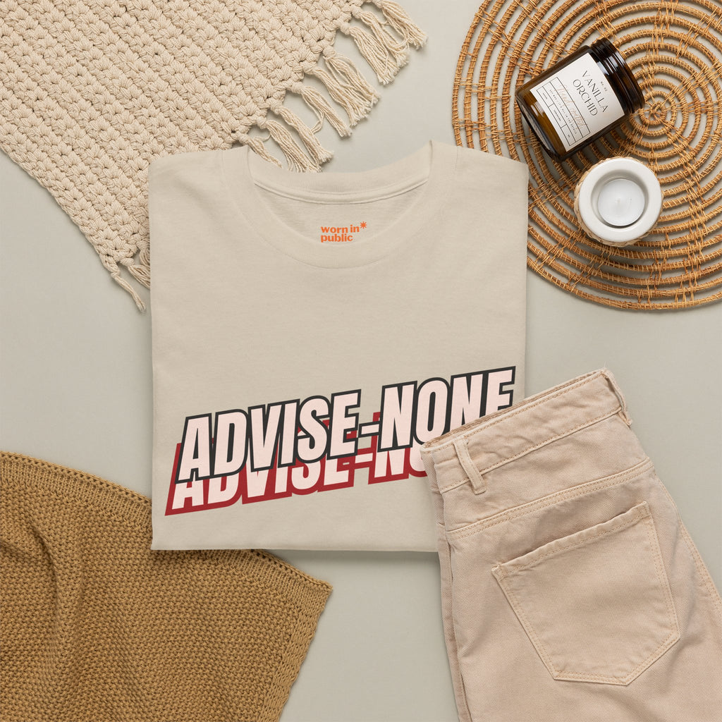Advise None | Retro Slanted Unisex Graphic Tee