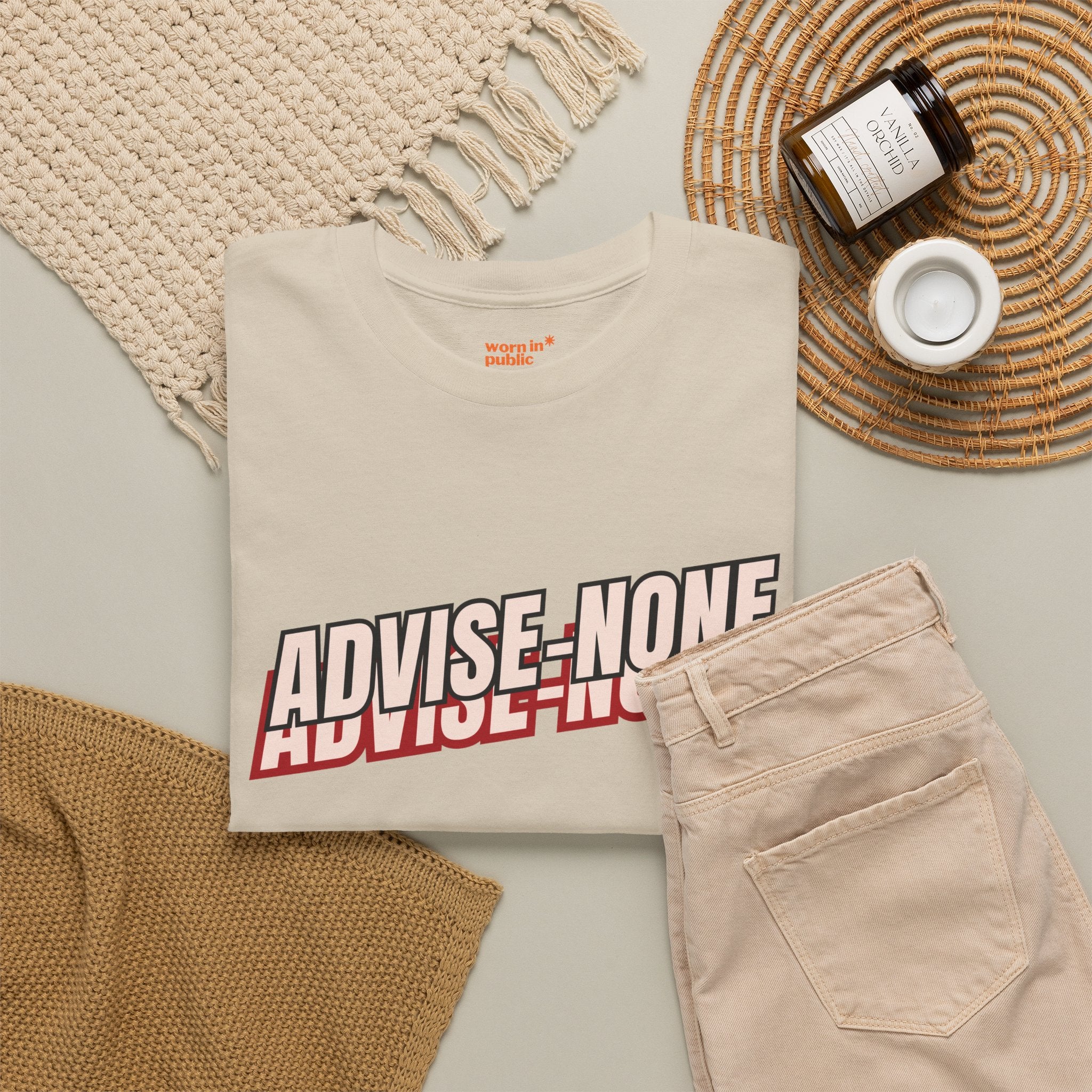 Advise None | Retro Slanted Unisex Graphic Tee