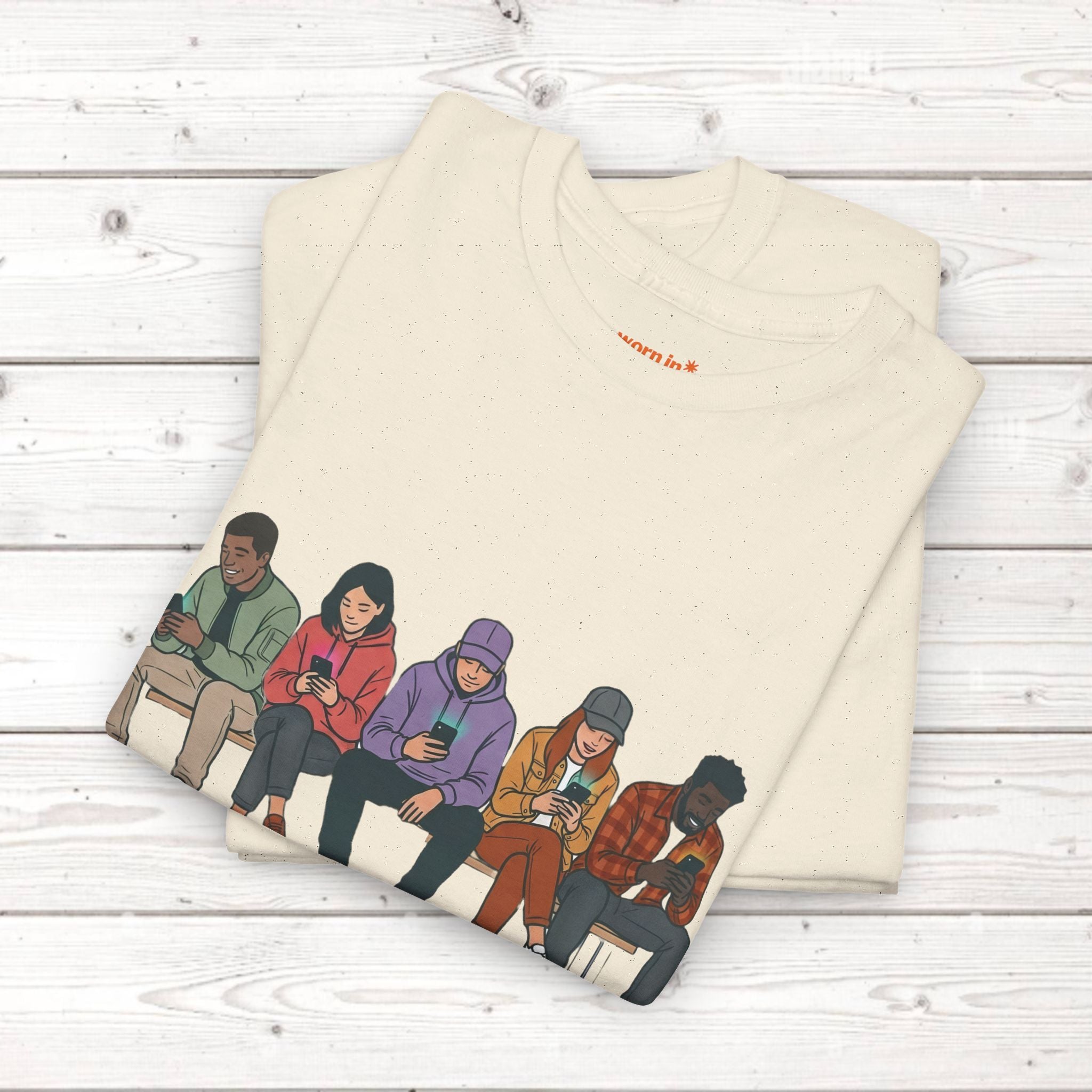 Connected Friends Graphic Tee – Casual Unisex Crewneck Shirt