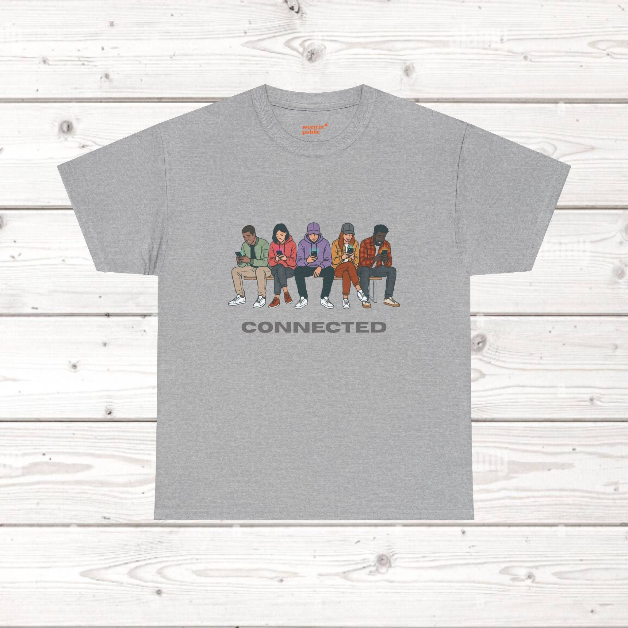 Connected Friends Graphic Tee – Casual Unisex Crewneck Shirt