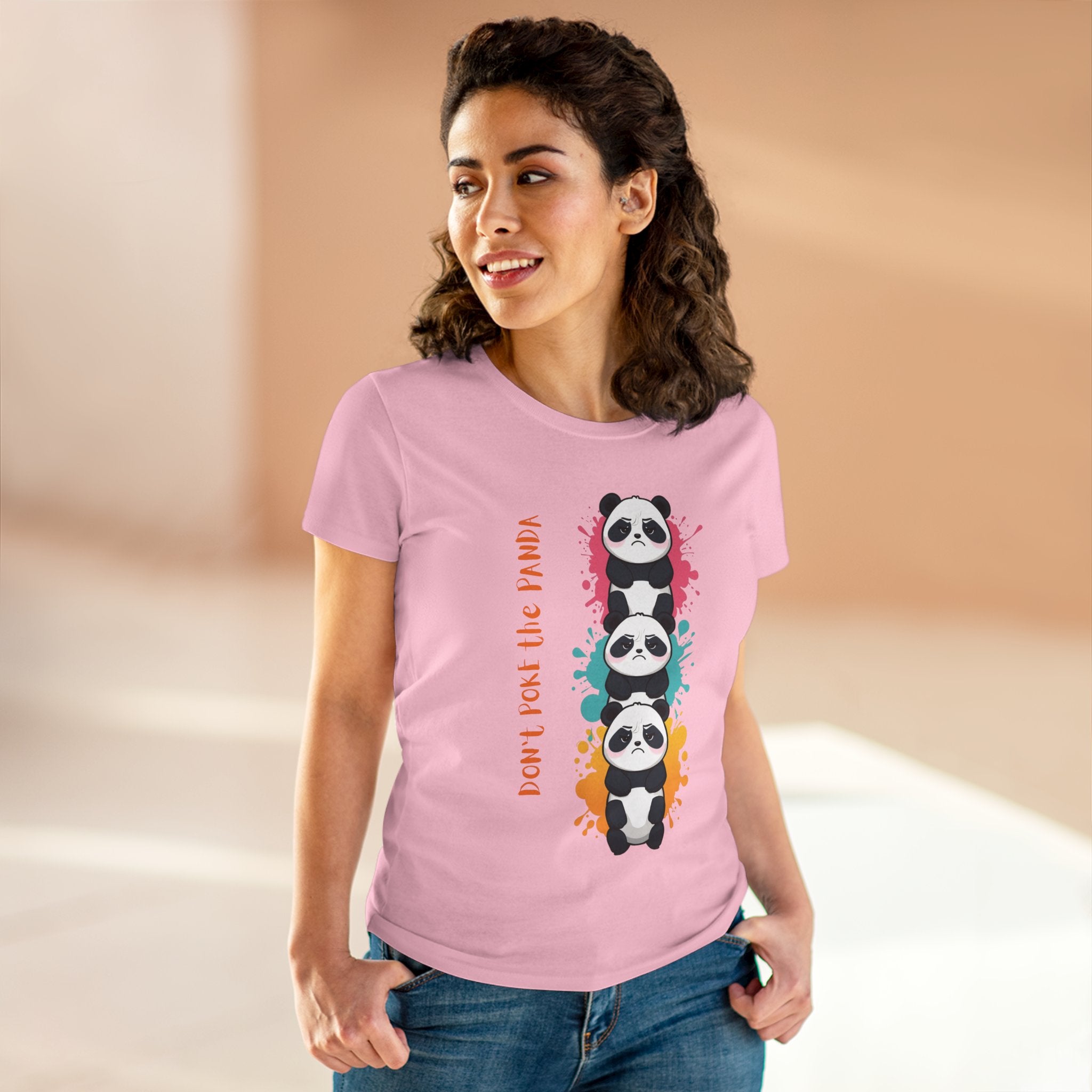 Don't Poke the Panda Women's T-Shirt | Cute Panda Stack Graphic Tee