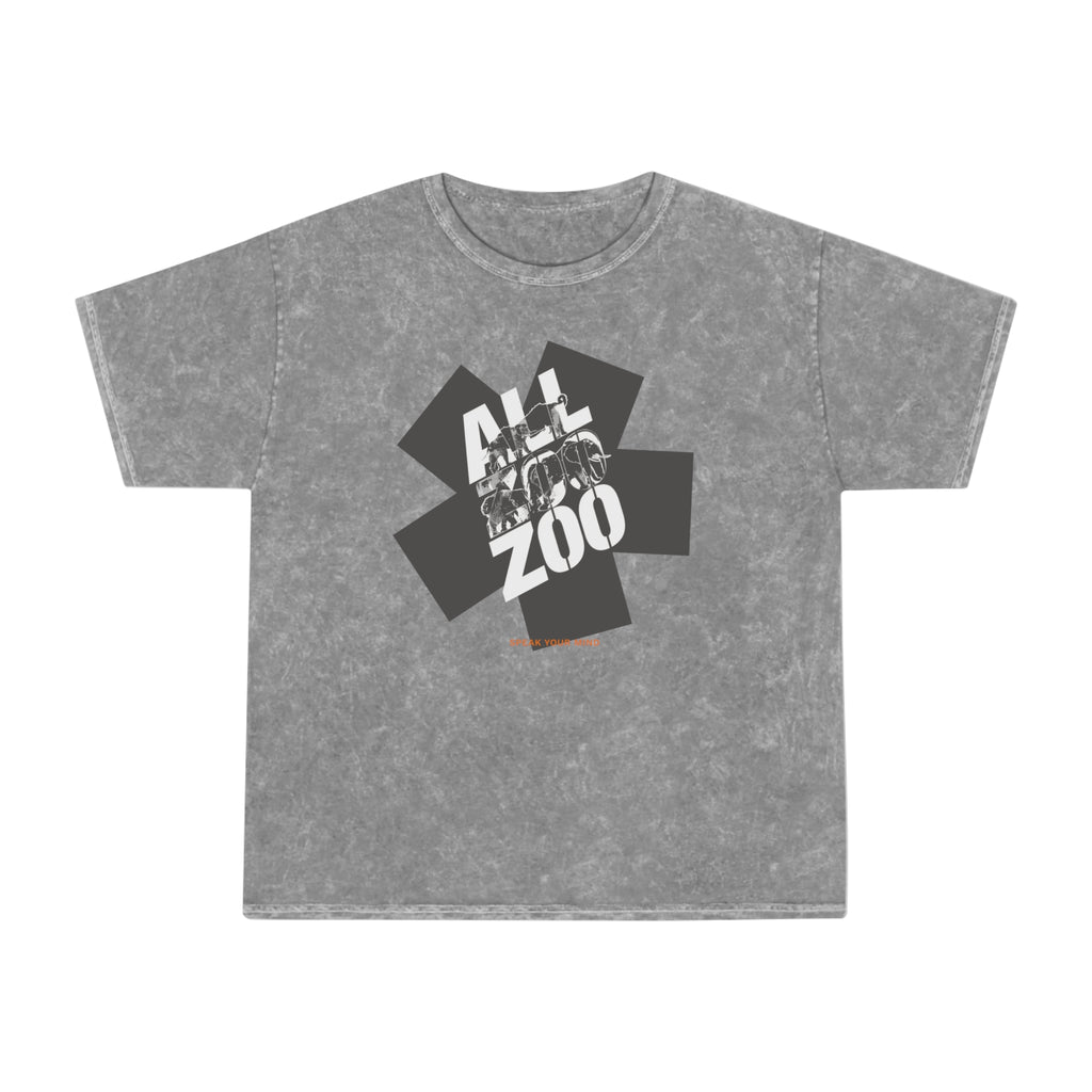 All Zoo Graphic Premium Mineral Wash T-Shirt | Vintage Washed Animal Graphic Tee