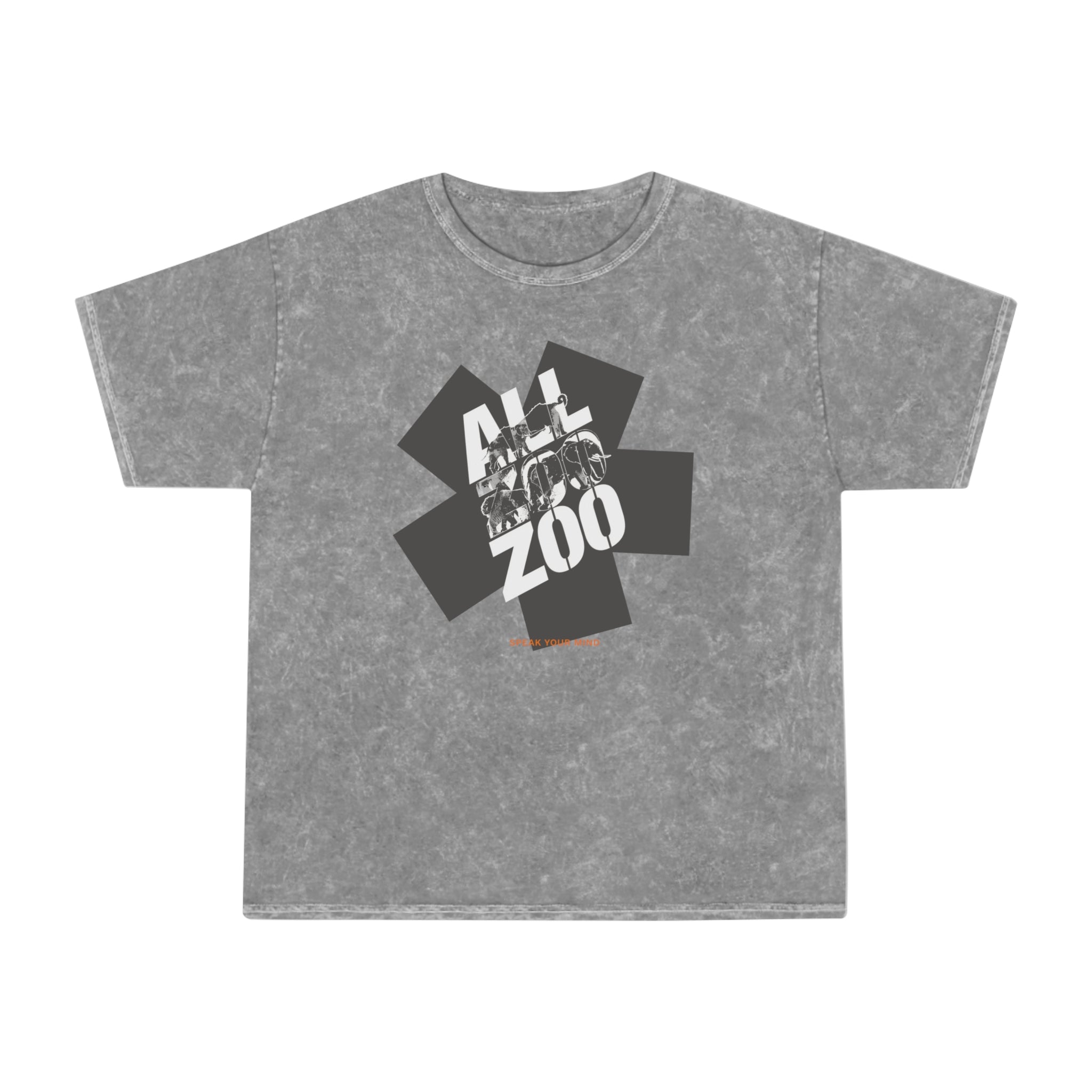 All Zoo Graphic Premium Mineral Wash T-Shirt | Vintage Washed Animal Graphic Tee