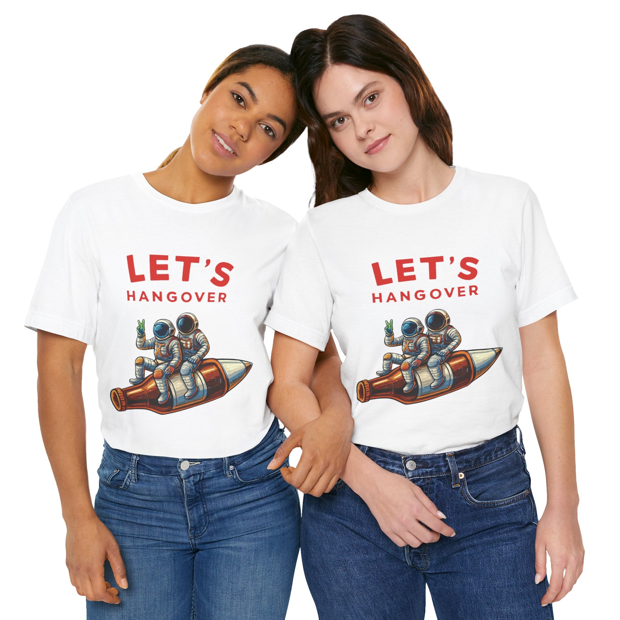 Let's Hangover Astronaut T-Shirt | Funny Space Beer Drinking Graphic Tee