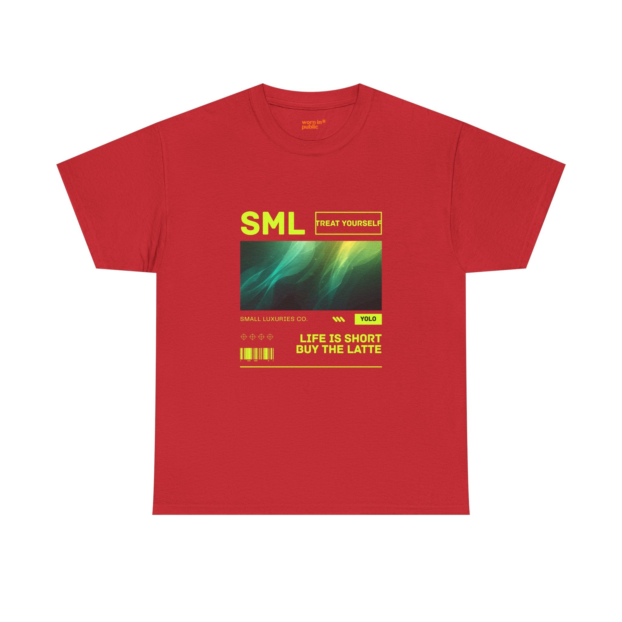 Luxuries of Life Neon Abstract Wave T-Shirt | Barcode Graphic Tee
