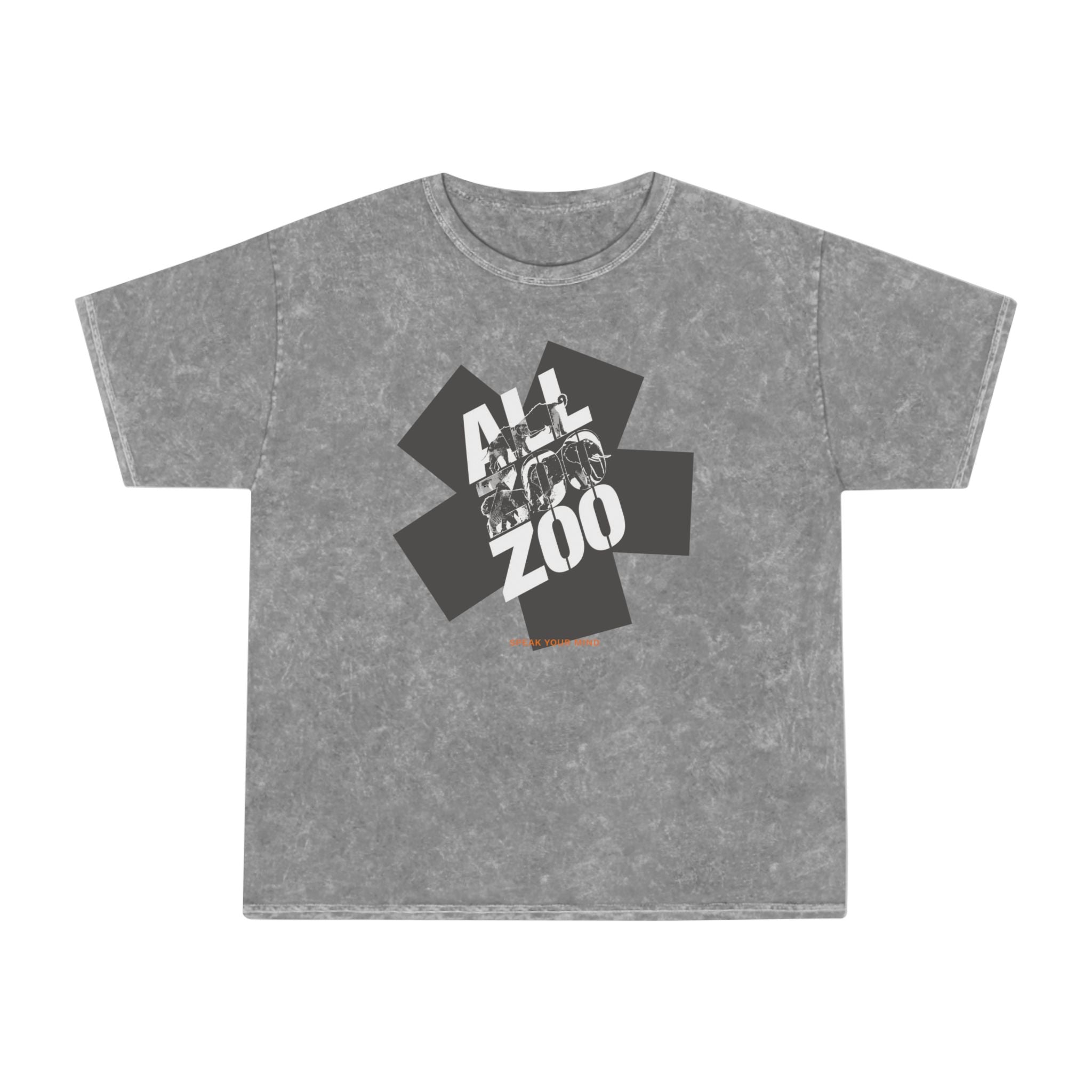 All Zoo Graphic Premium Mineral Washed T-Shirt | Vintage Washed T-Shirt mit Tiermotiv