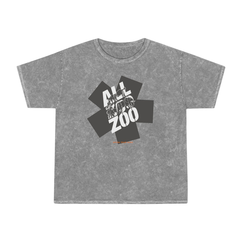 All Zoo Graphic Premium Mineral Washed T-Shirt | Vintage Washed T-Shirt mit Tiermotiv