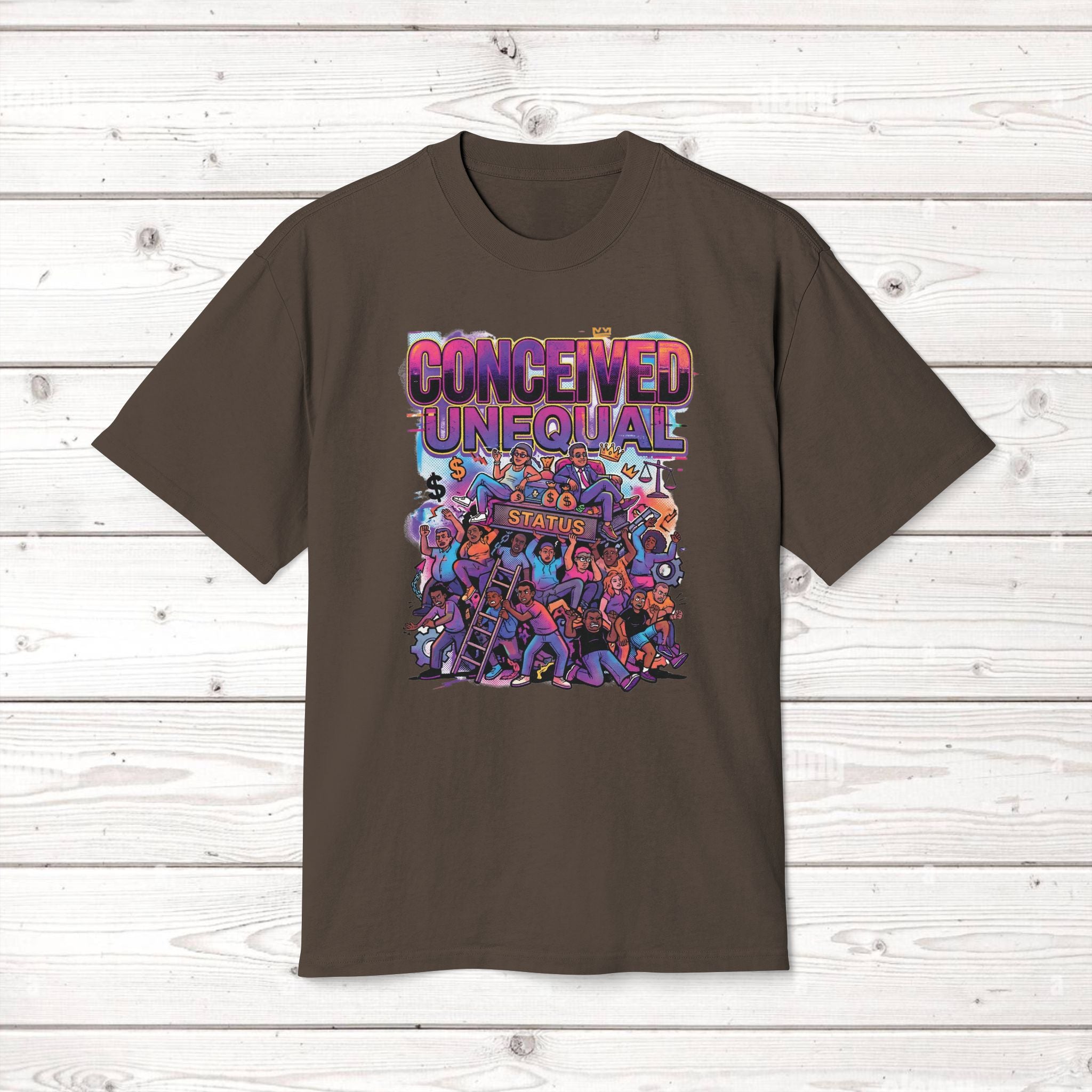 Conceived Unequal | Oversized Boxy Graphic Tee