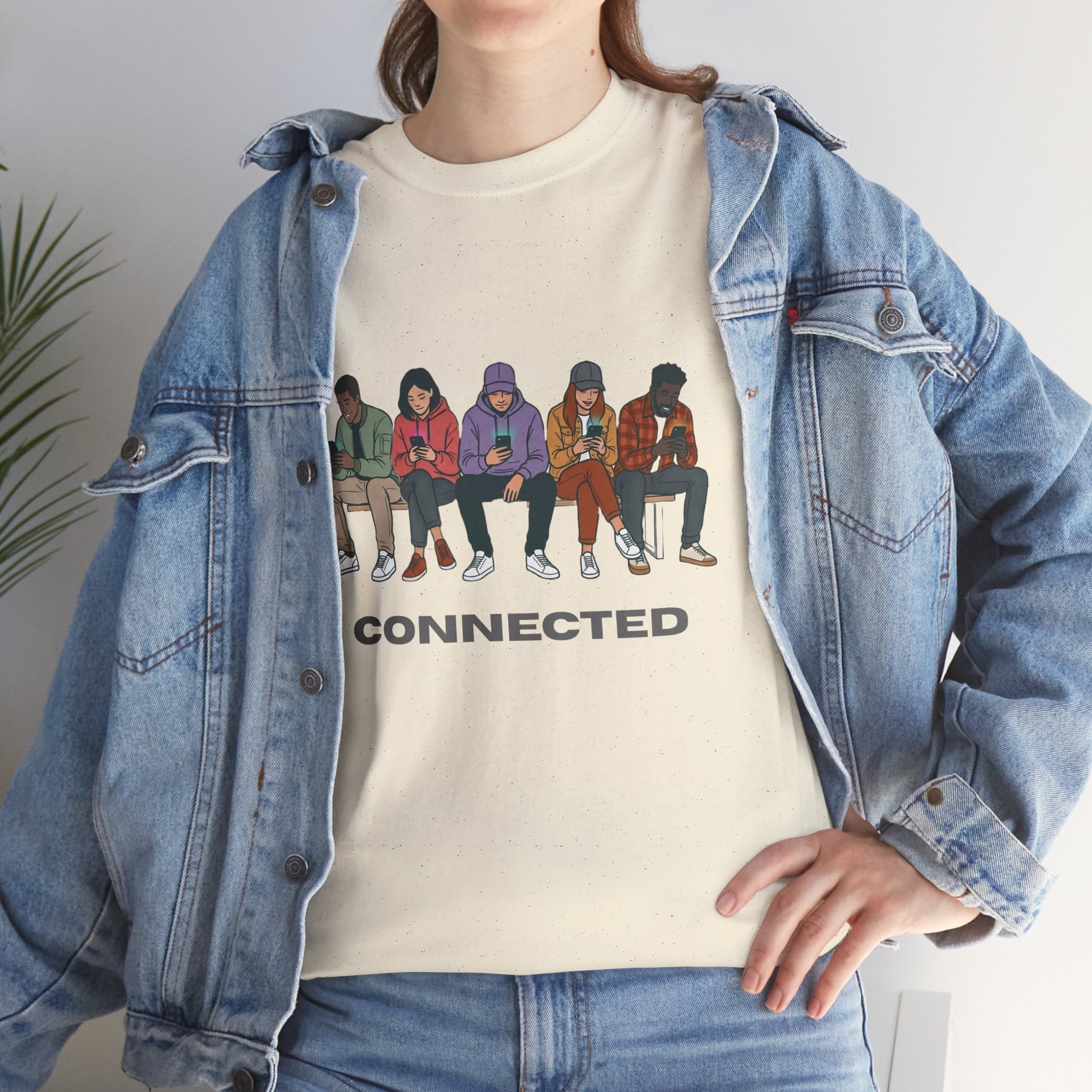 Connected Friends Graphic Tee – Casual Unisex Crewneck Shirt