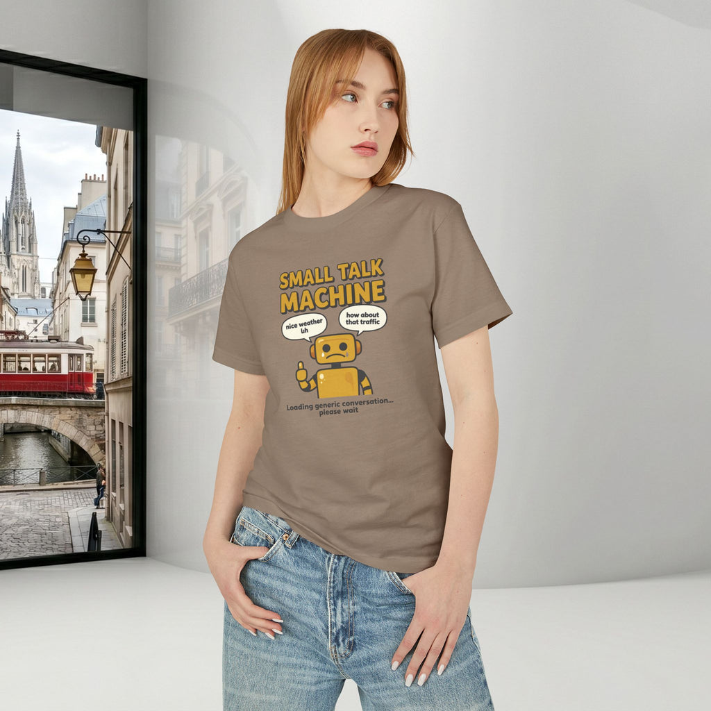 Small Talk Machine Unisex T-Shirt | Funny Introvert Gift Graphic Tee