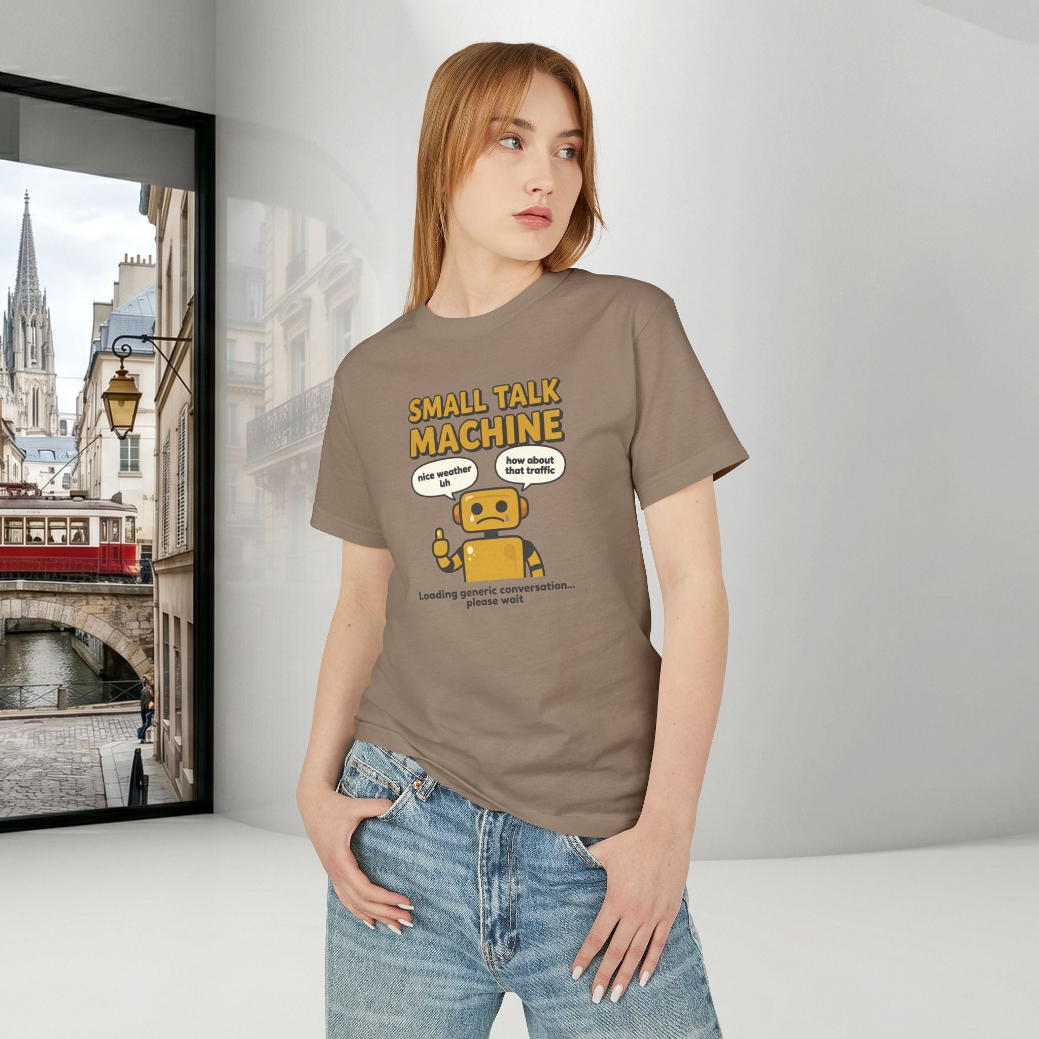 Small Talk Machine Unisex T-Shirt | Funny Introvert Gift Graphic Tee