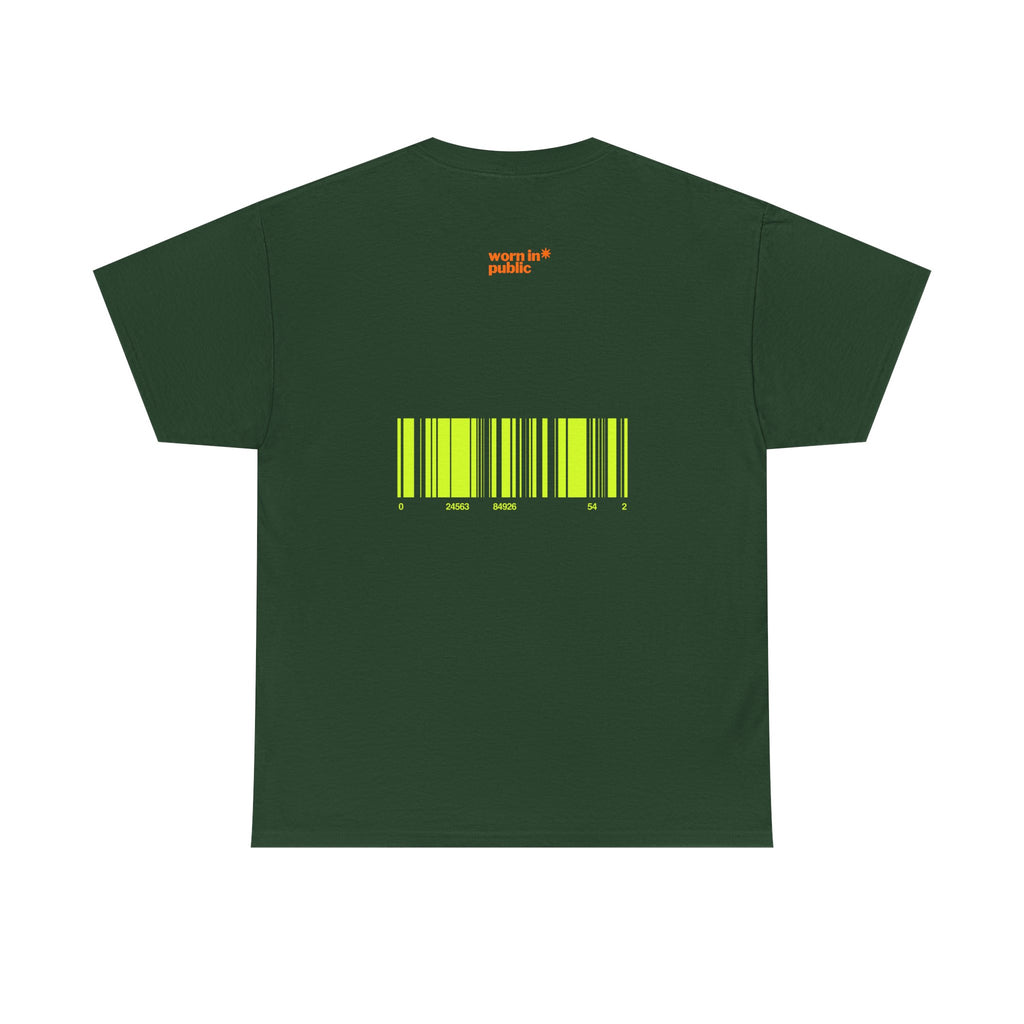Luxuries of Life Neon Abstract Wave T-Shirt | Barcode Graphic Tee