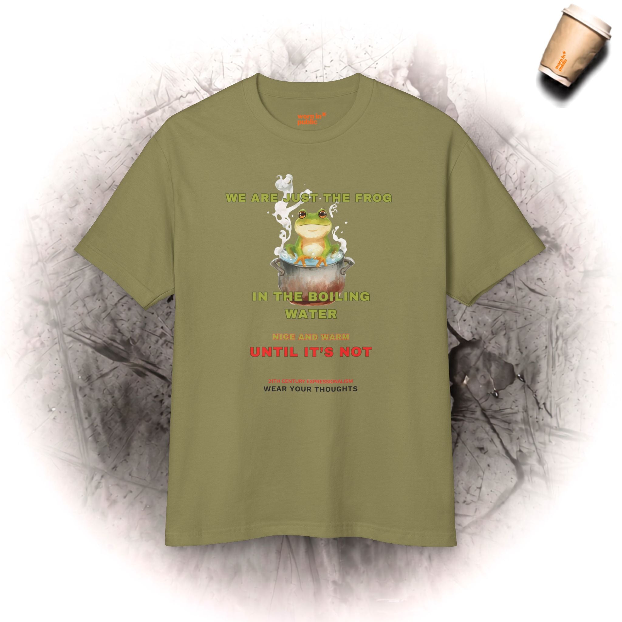 Frog in Boiling Water Graphic Tee | Unisex Social Commentary Shirt