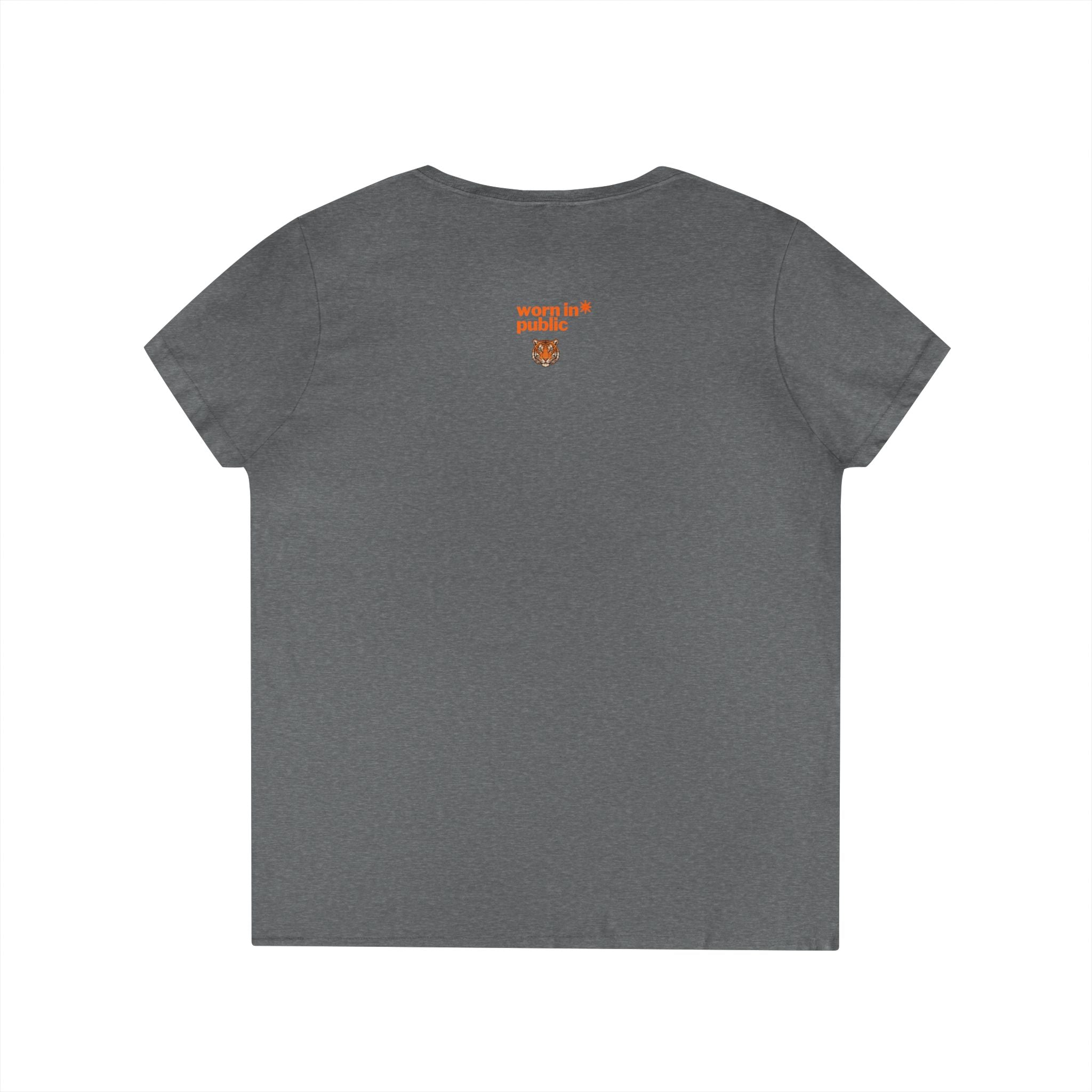 Kitten or Tiger? V-Neck T-Shirt | Cute Cat Illustration Pastel Graphic Tee