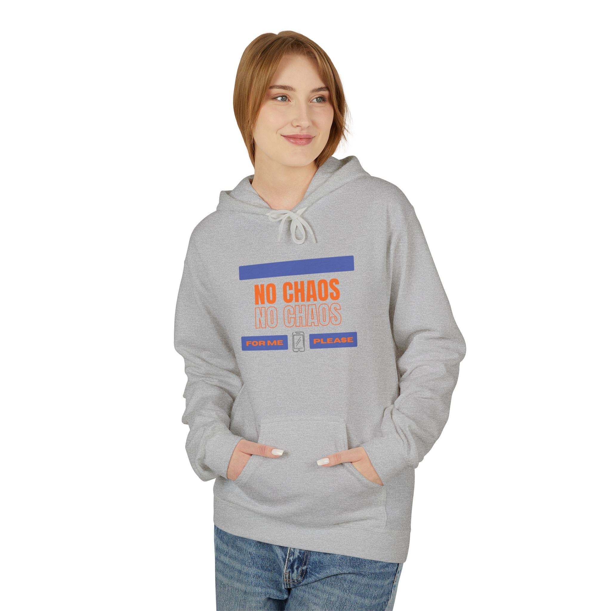 No Chaos Hoodie | Minimalist Motivational Pullover Sweatshirt