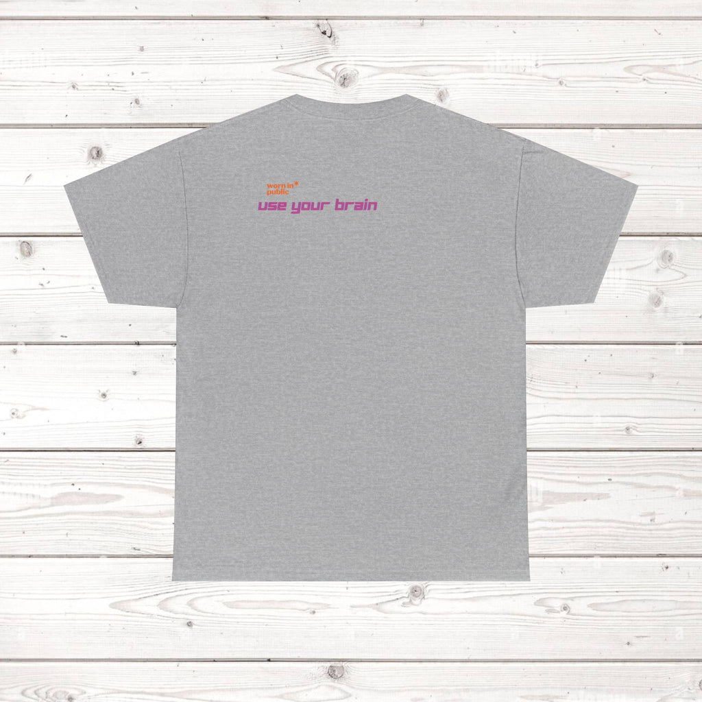 Brain User or Abuser GEN Z Unisex Tee — Retro Cyberpunk "Use Your Brain" Graphic T-Shirt