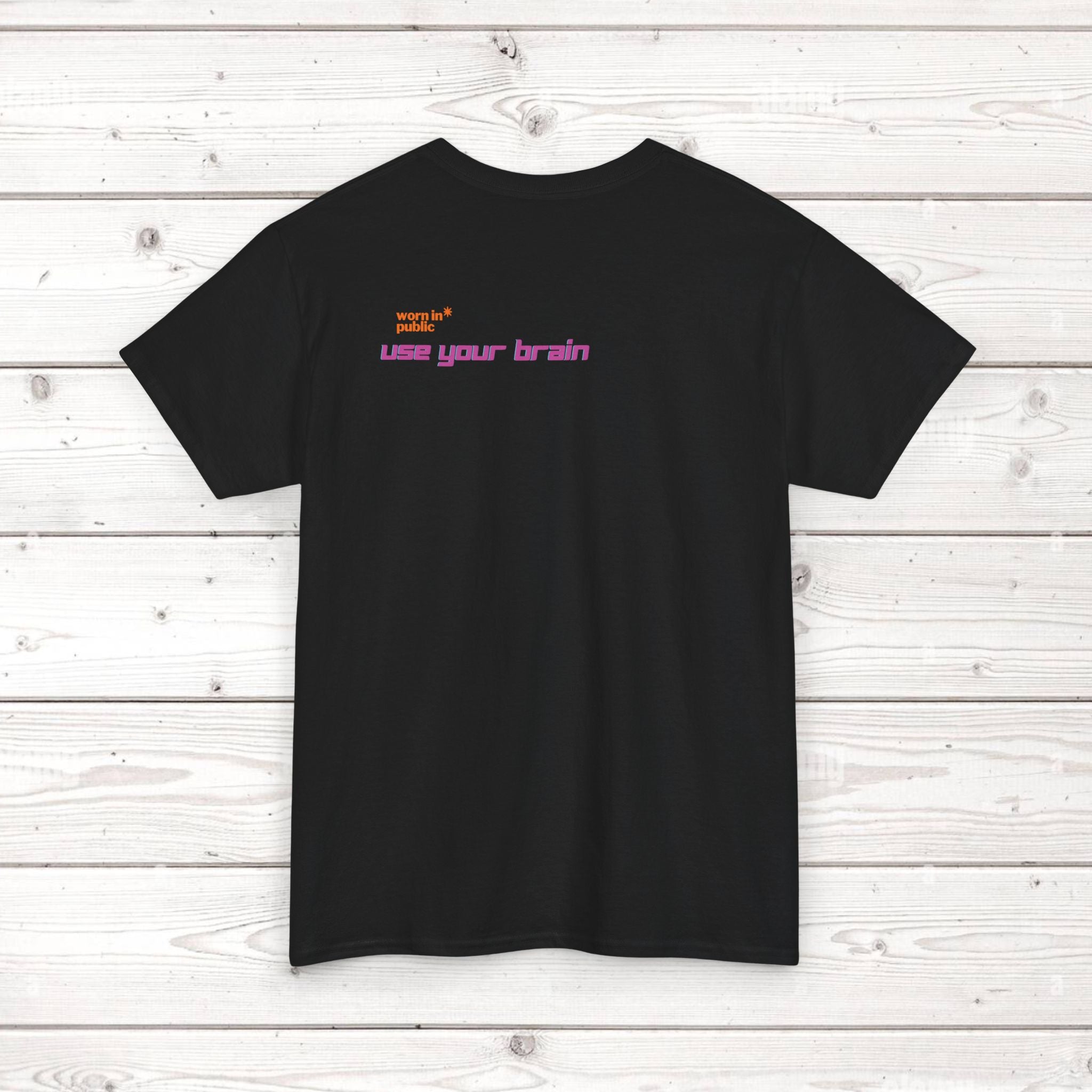 Brain User or Abuser GEN Z Unisex Tee — Retro Cyberpunk "Use Your Brain" Graphic T-Shirt