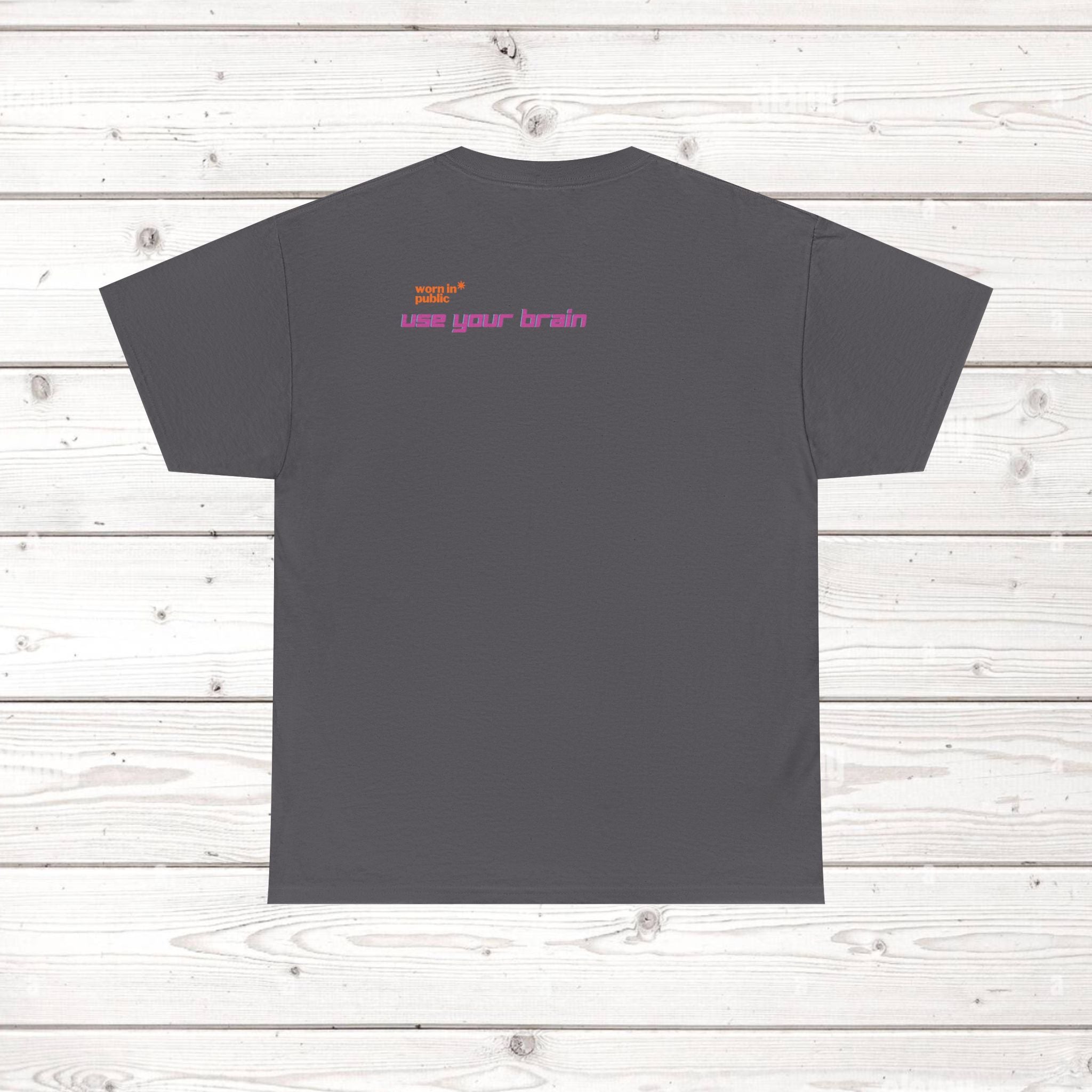 Brain User or Abuser GEN Z Unisex Tee — Retro Cyberpunk "Use Your Brain" Graphic T-Shirt