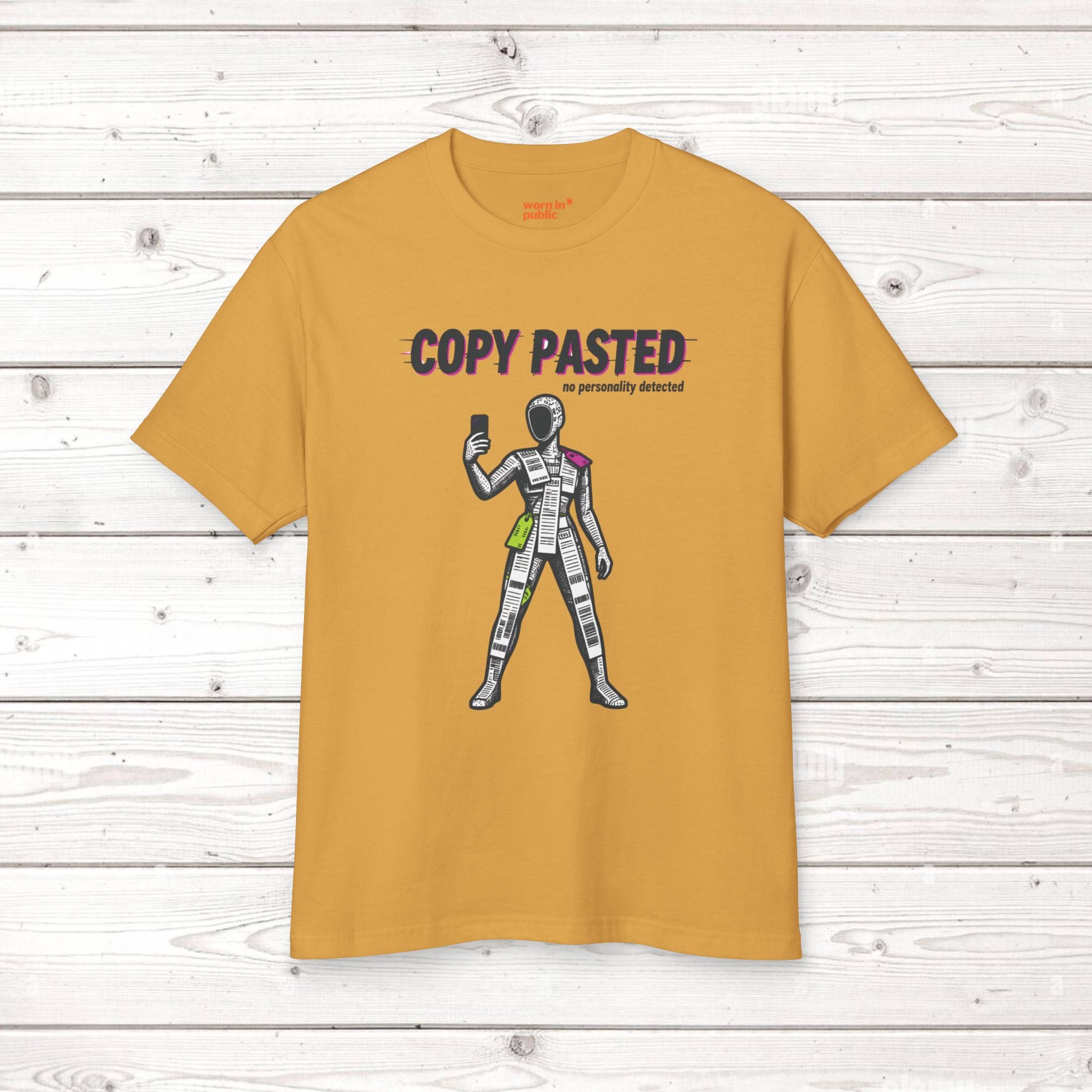 Copy Pasted Unisex Tee | Sarcastic Anti-Trend Graphic T-Shirt