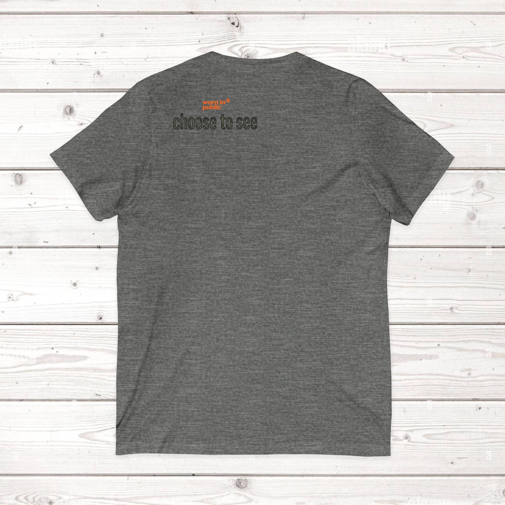 Brain User or Abuser Mens V-Neck Tee — Choose to See Graphic Awareness Shirt