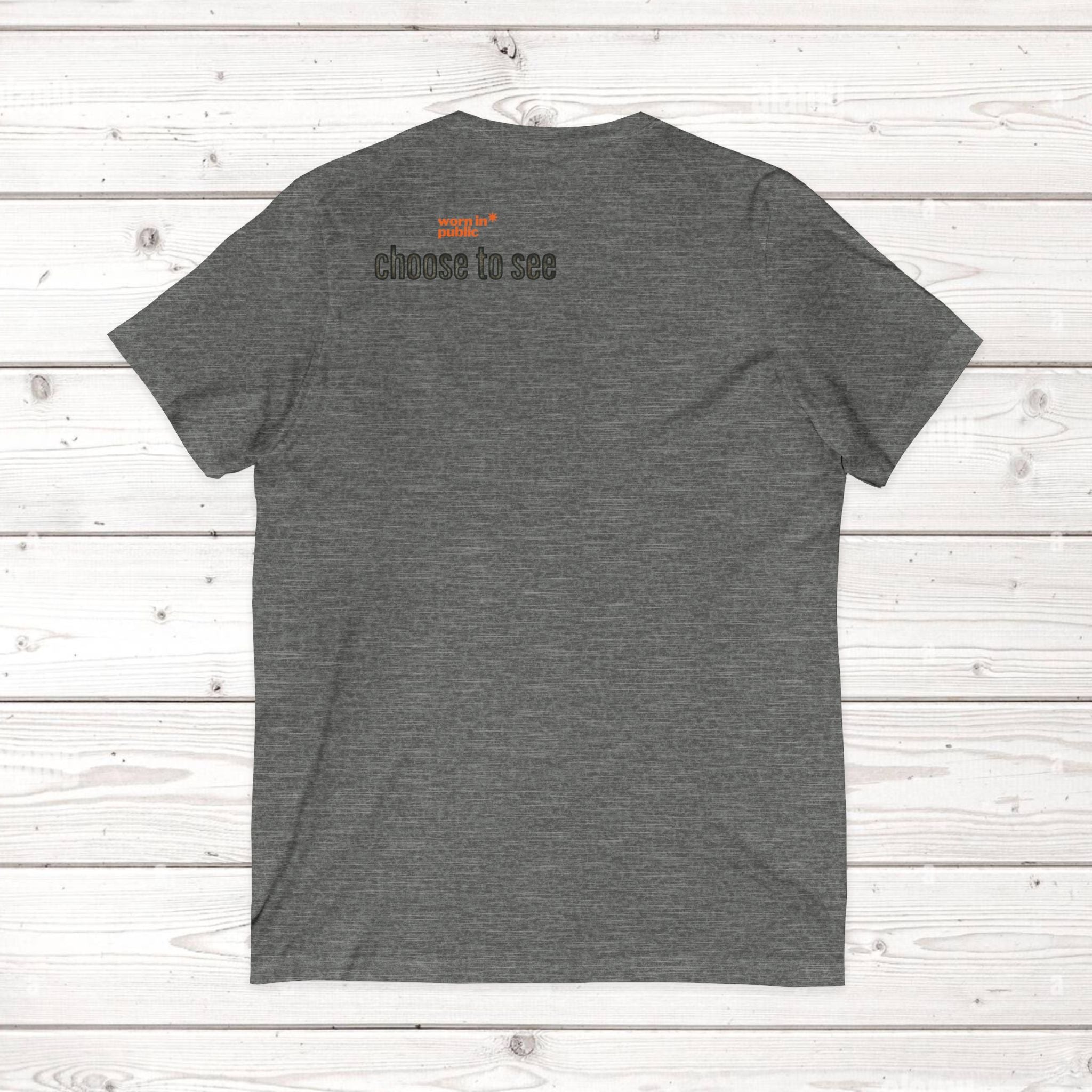 Brain User or Abuser Mens V-Neck Tee — Choose to See Graphic Awareness Shirt