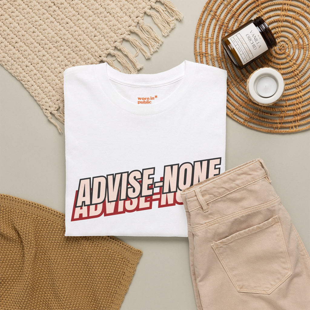 Advise None | Retro Slanted Unisex Graphic Tee