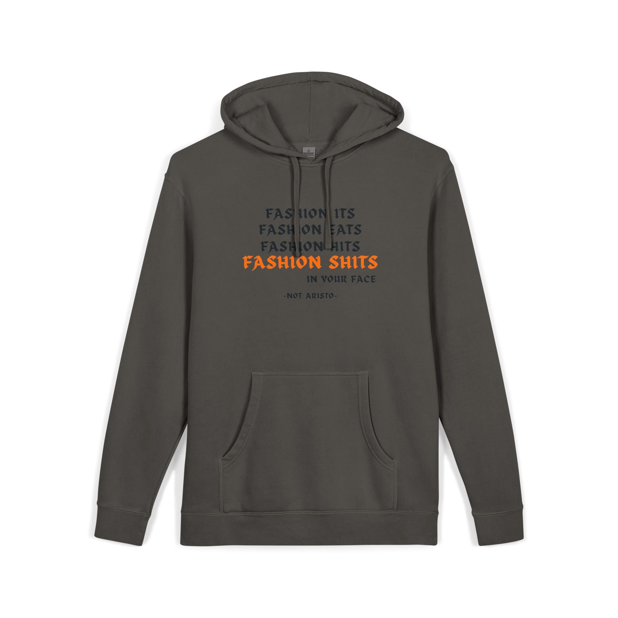 Fashion SHITS Hoodie | Minimal 'Crate' Graphic Pullover in Vintage Wash