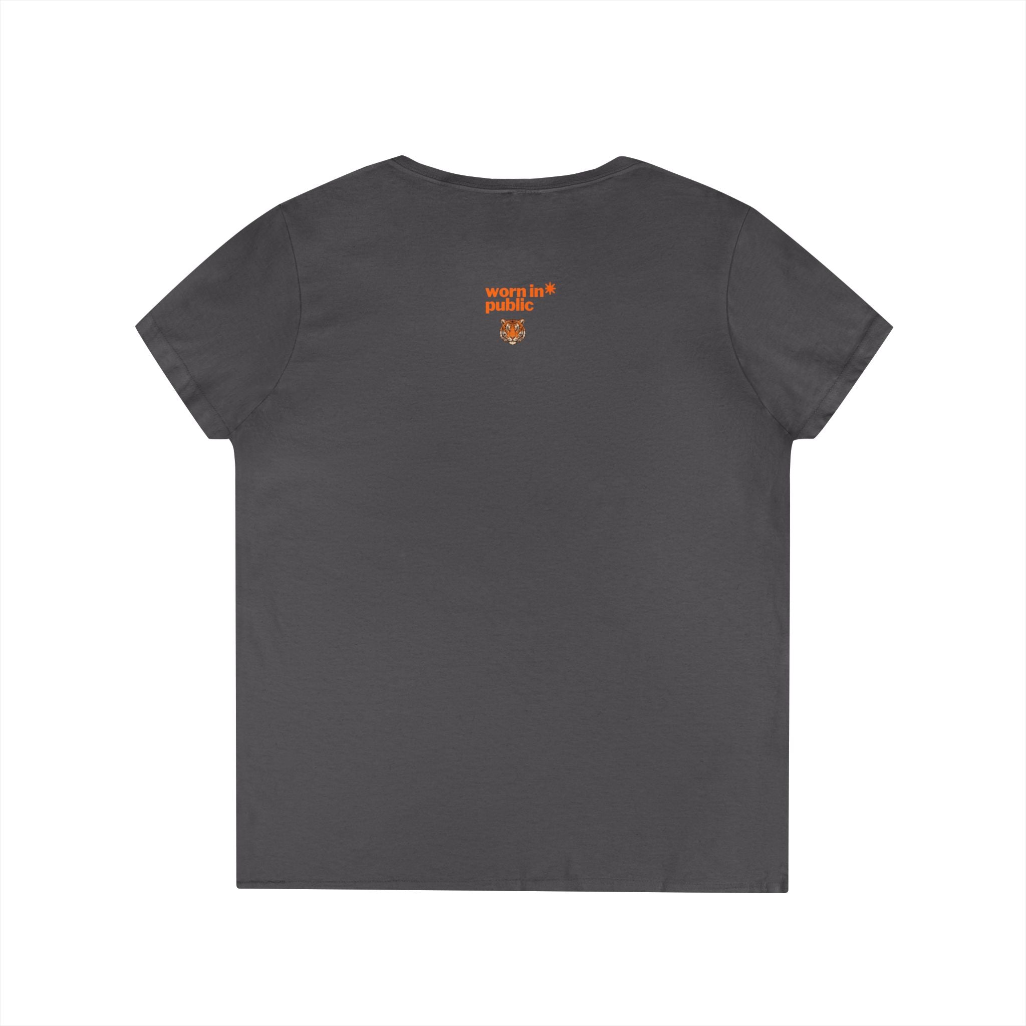 Kitten or Tiger? V-Neck T-Shirt | Cute Cat Illustration Pastel Graphic Tee