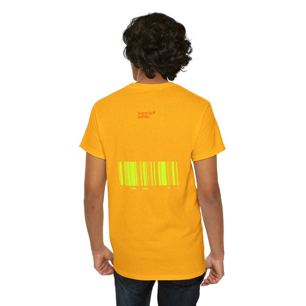 Luxuries of Life Neon Abstract Wave T-Shirt | Barcode Graphic Tee