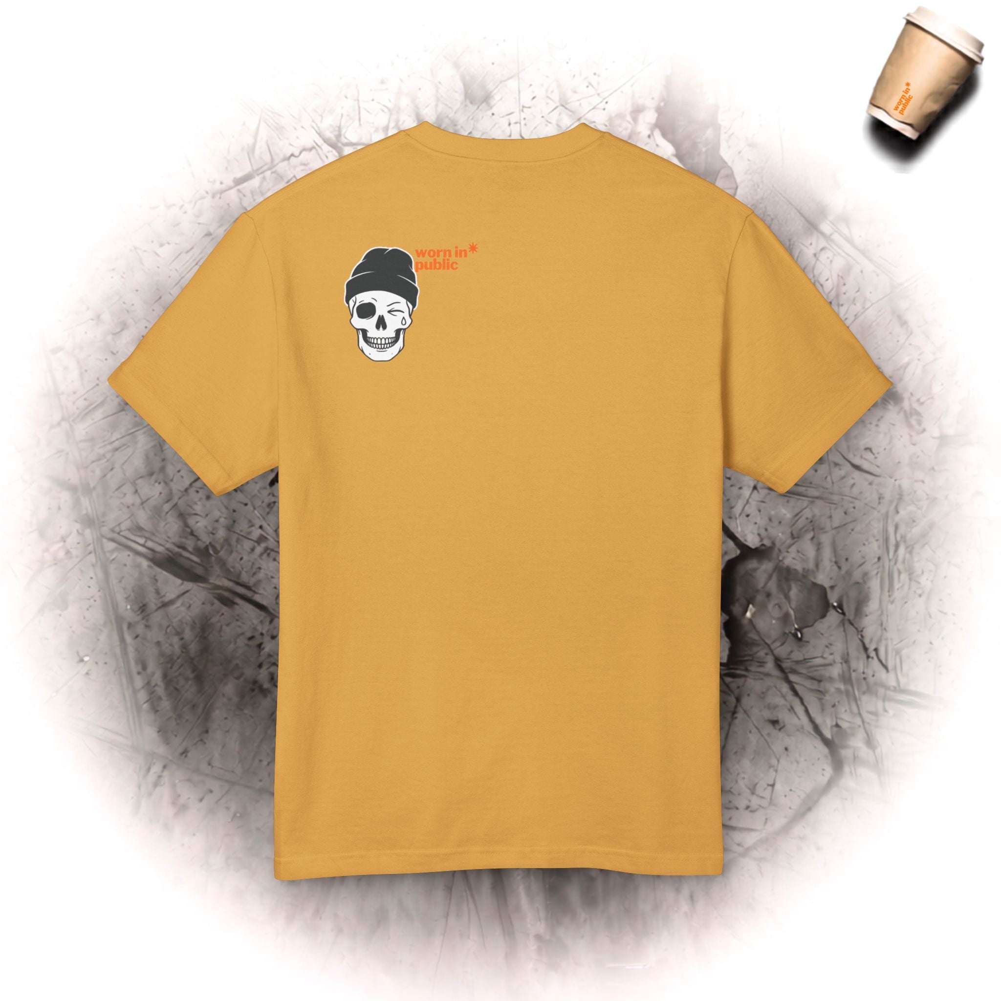 T-Shirt mit Totenkopfmotiv „Too Tired To Care“ | Lustiges, sarkastisches Grafik-T-Shirt für Erschöpfte