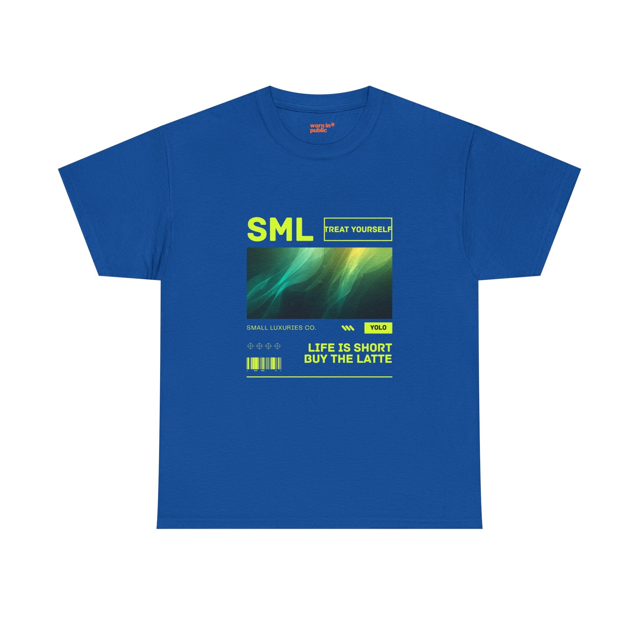 Luxuries of Life Neon Abstract Wave T-Shirt | Barcode Graphic Tee