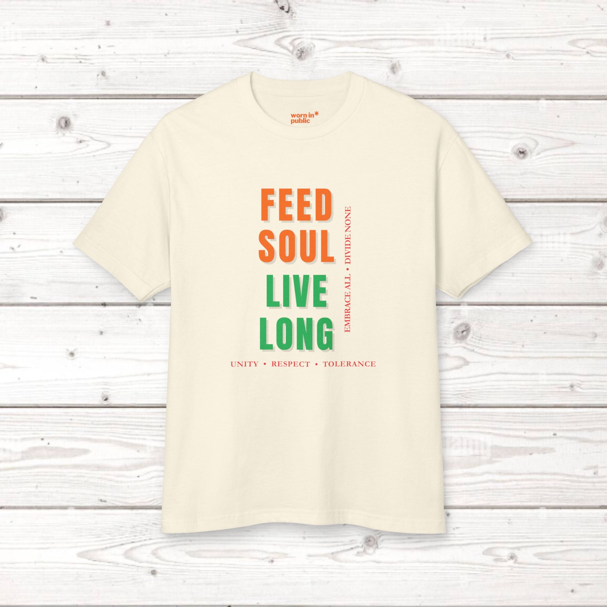 Feed Soul Live Long | Retro Unity Unisex Graphic Tee