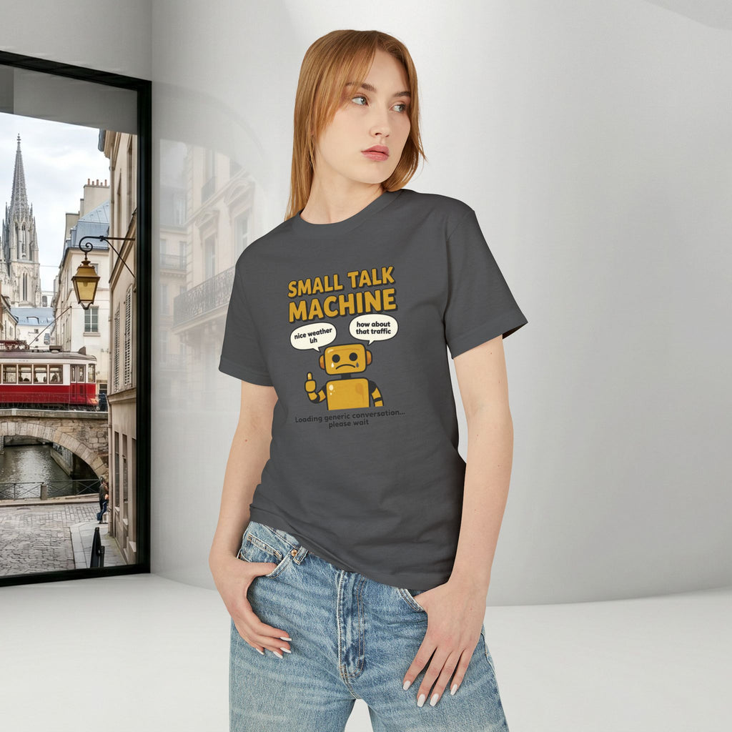 Small Talk Machine Unisex T-Shirt | Funny Introvert Gift Graphic Tee