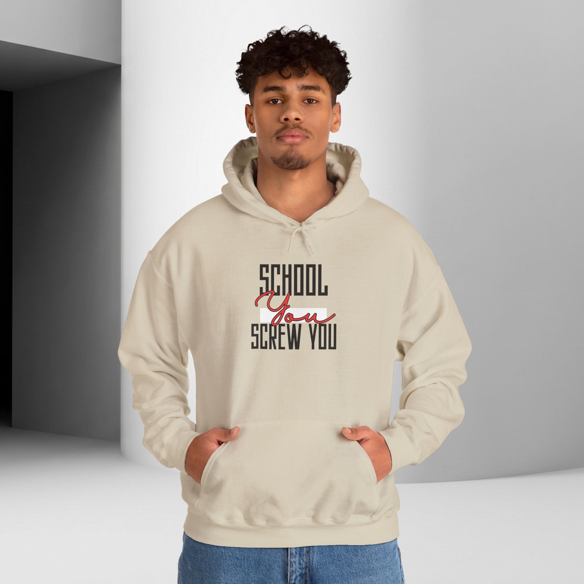 School YOU Screw You Hoodie | Funny Anti-Establishment Graphic Sweatshirt
