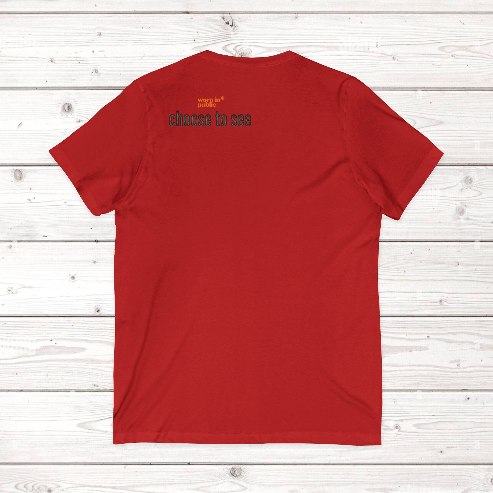 Brain User or Abuser Mens V-Neck Tee — Choose to See Graphic Awareness Shirt
