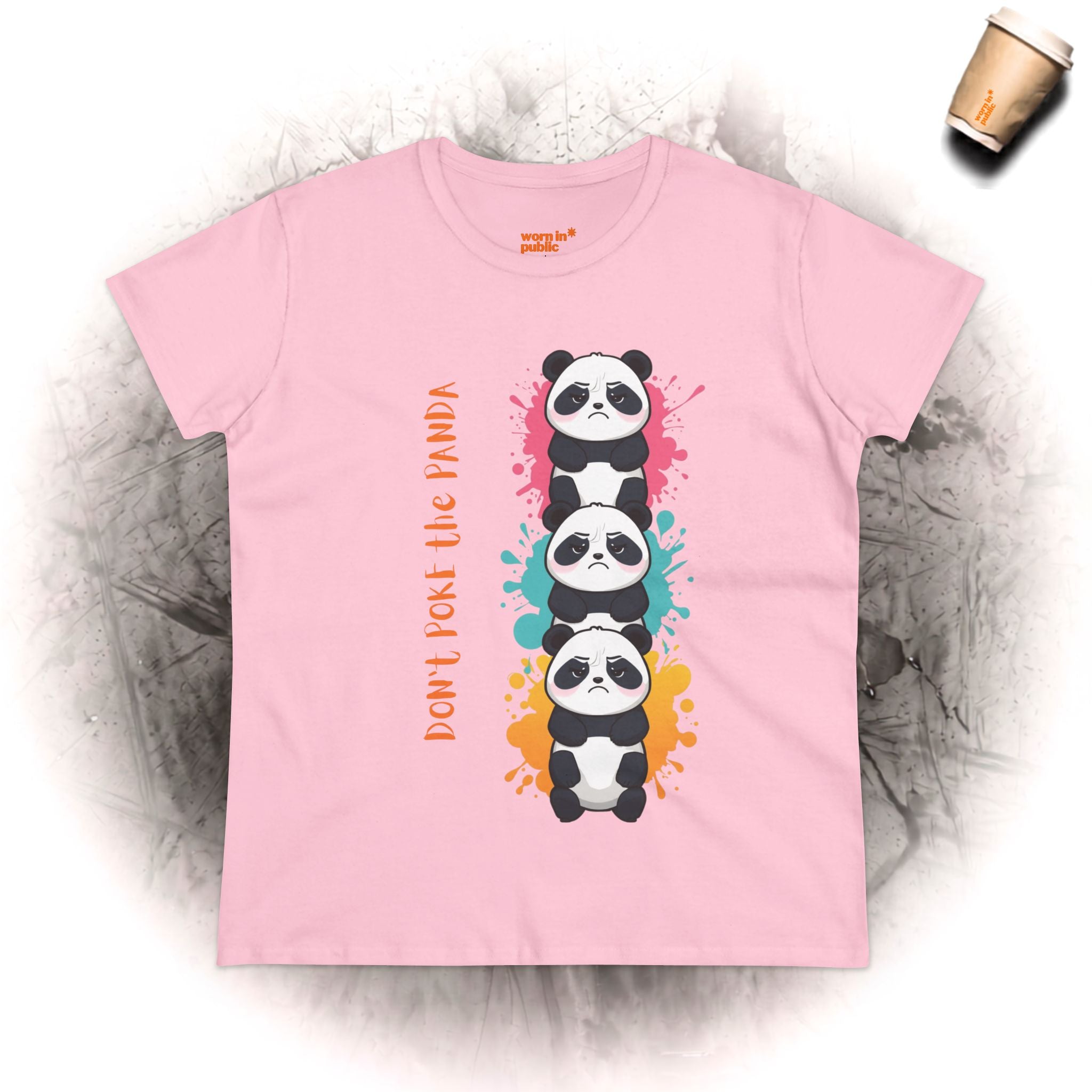 Don't Poke the Panda Women's T-Shirt | Cute Panda Stack Graphic Tee