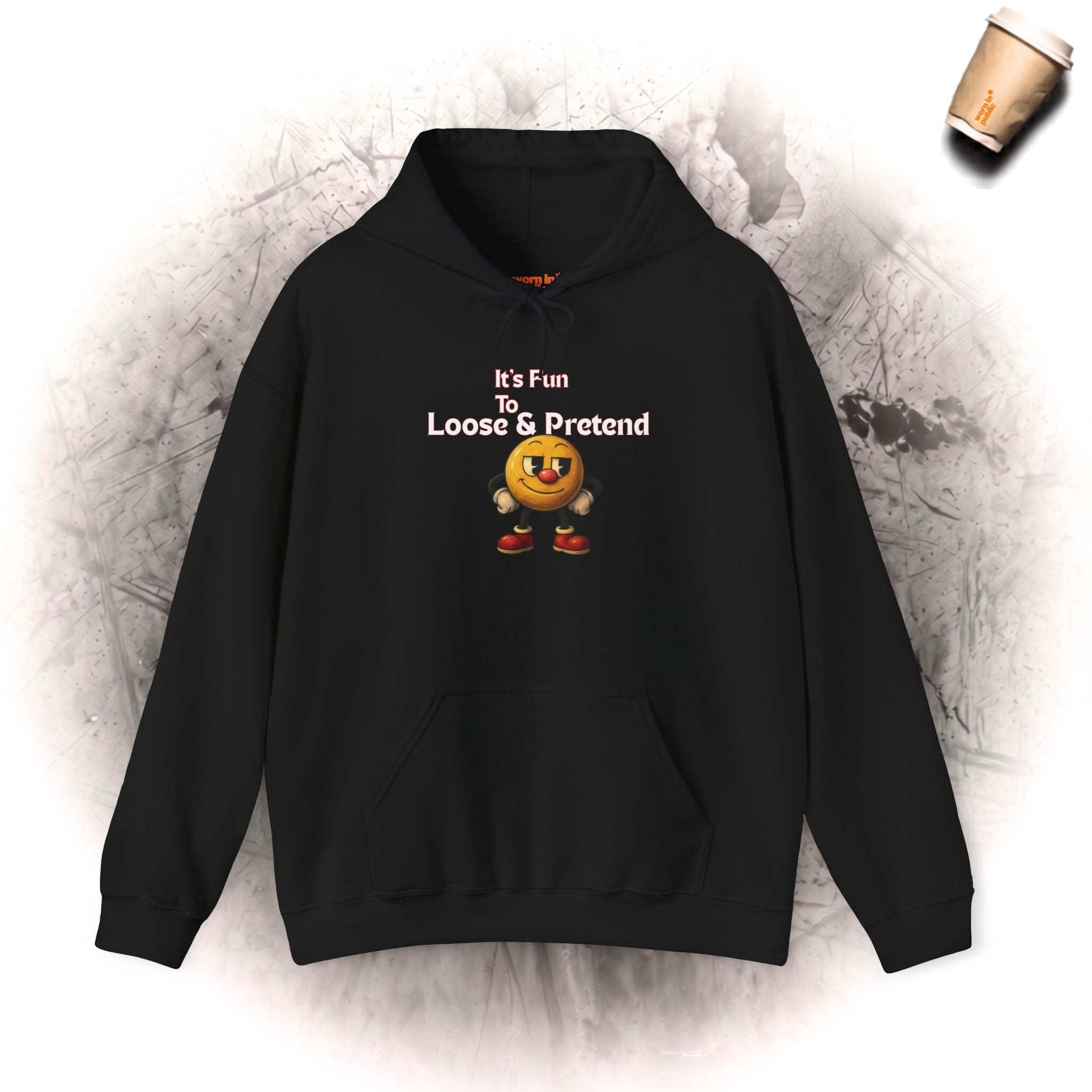 It's Fun to Loose & Pretend Hoodie | Smiley Emoji Grafik-Sweatshirt
