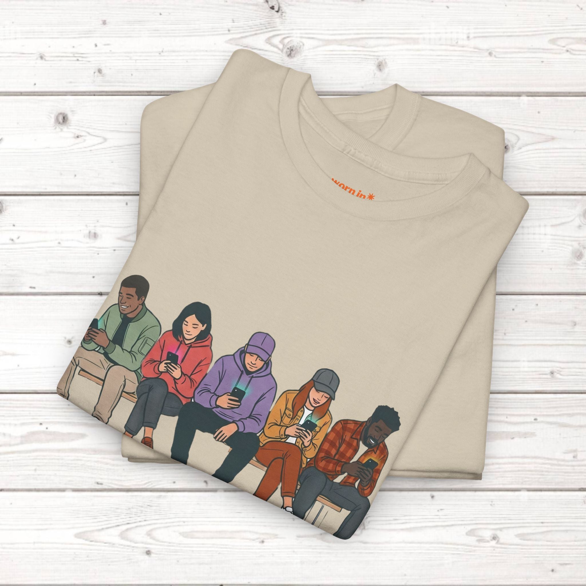 Connected Friends Graphic Tee – Casual Unisex Crewneck Shirt