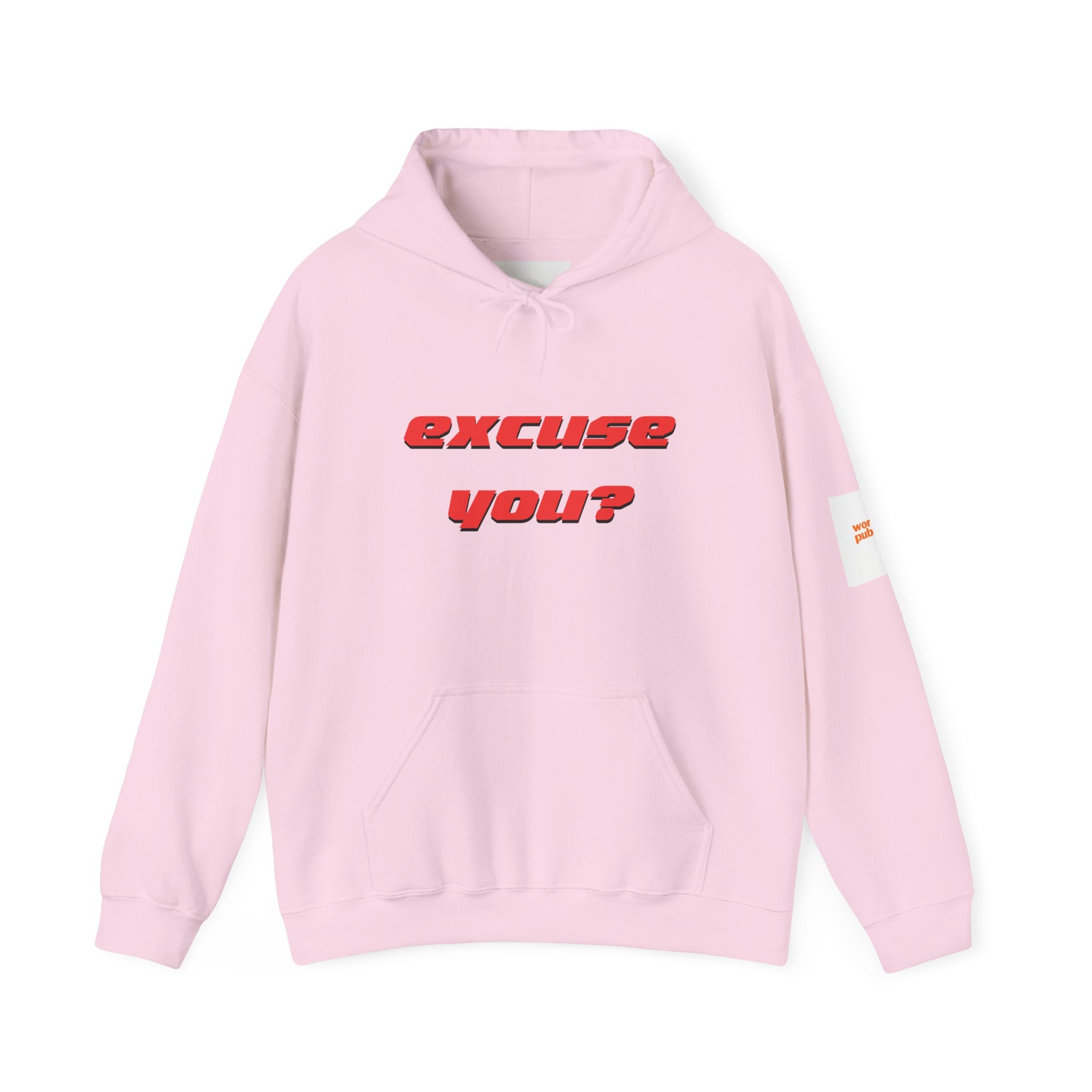 Excuse You? Hoodie | Retro Red Text Graphic Pullover